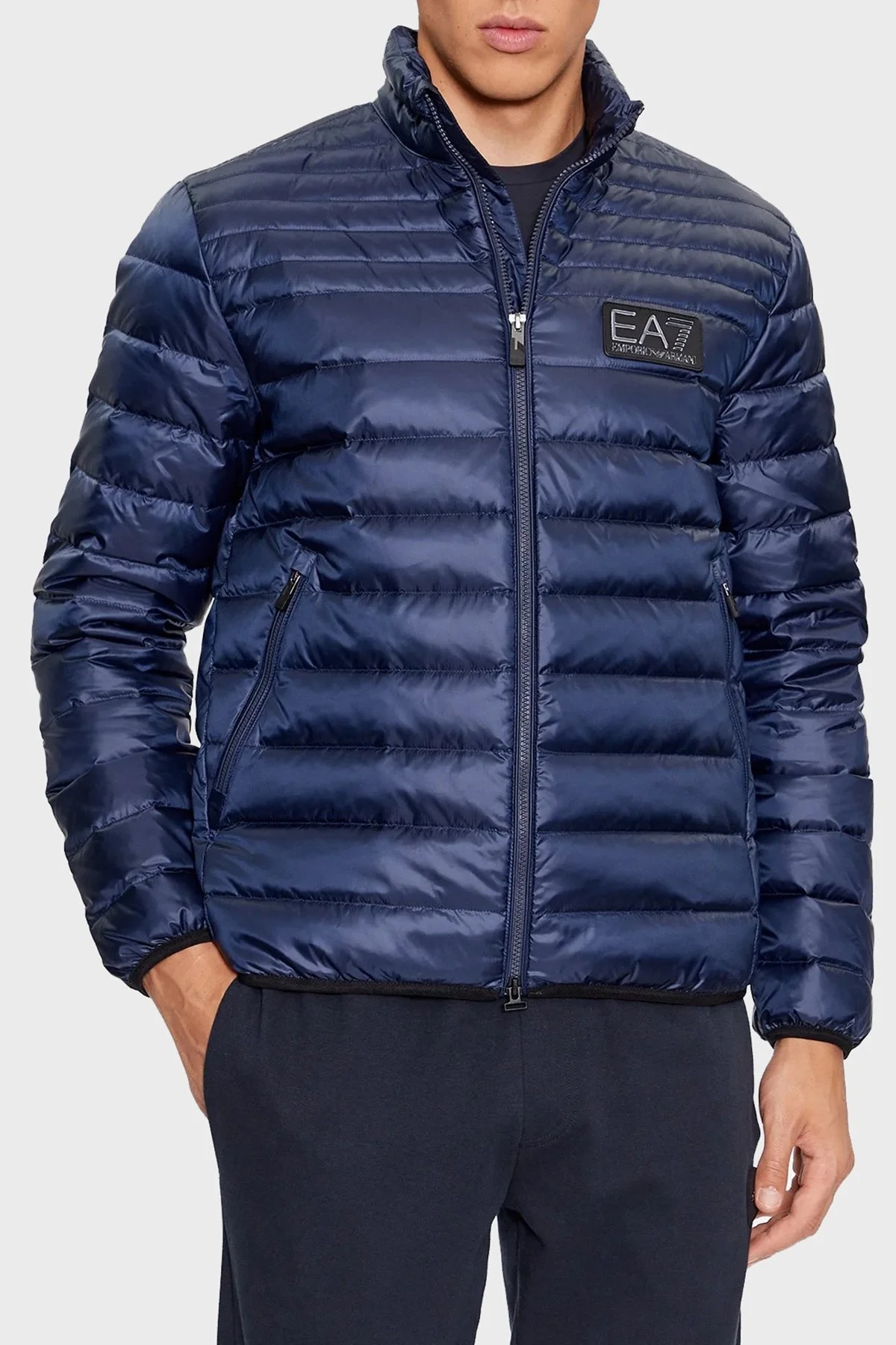 EA7 Regular Fit Kaz Tüyü Dolgulu Dik Yaka Erkek Mont 6RPB14 PN5ZZ 1554 LACİVERT - 1