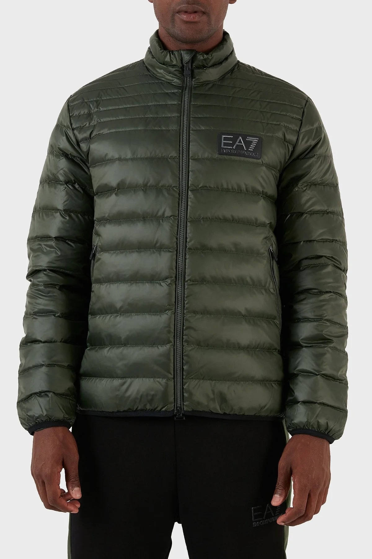 EA7 Regular Fit Kuş Tüyü Dolgulu Dik Yaka Erkek Mont 6RPB14 PN5ZZ 1845 HAKİ - 1