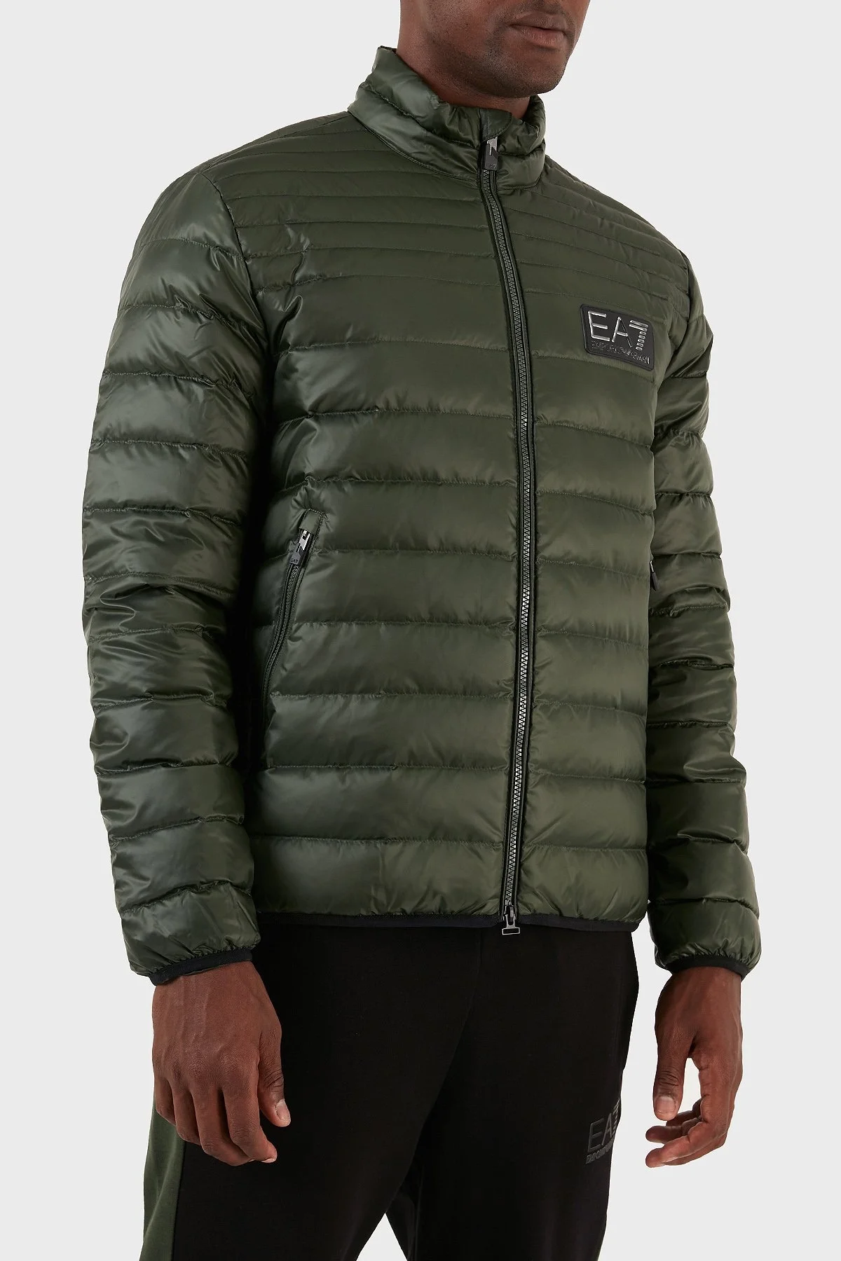EA7 Regular Fit Kuş Tüyü Dolgulu Dik Yaka Erkek Mont 6RPB14 PN5ZZ 1845 HAKİ - 3