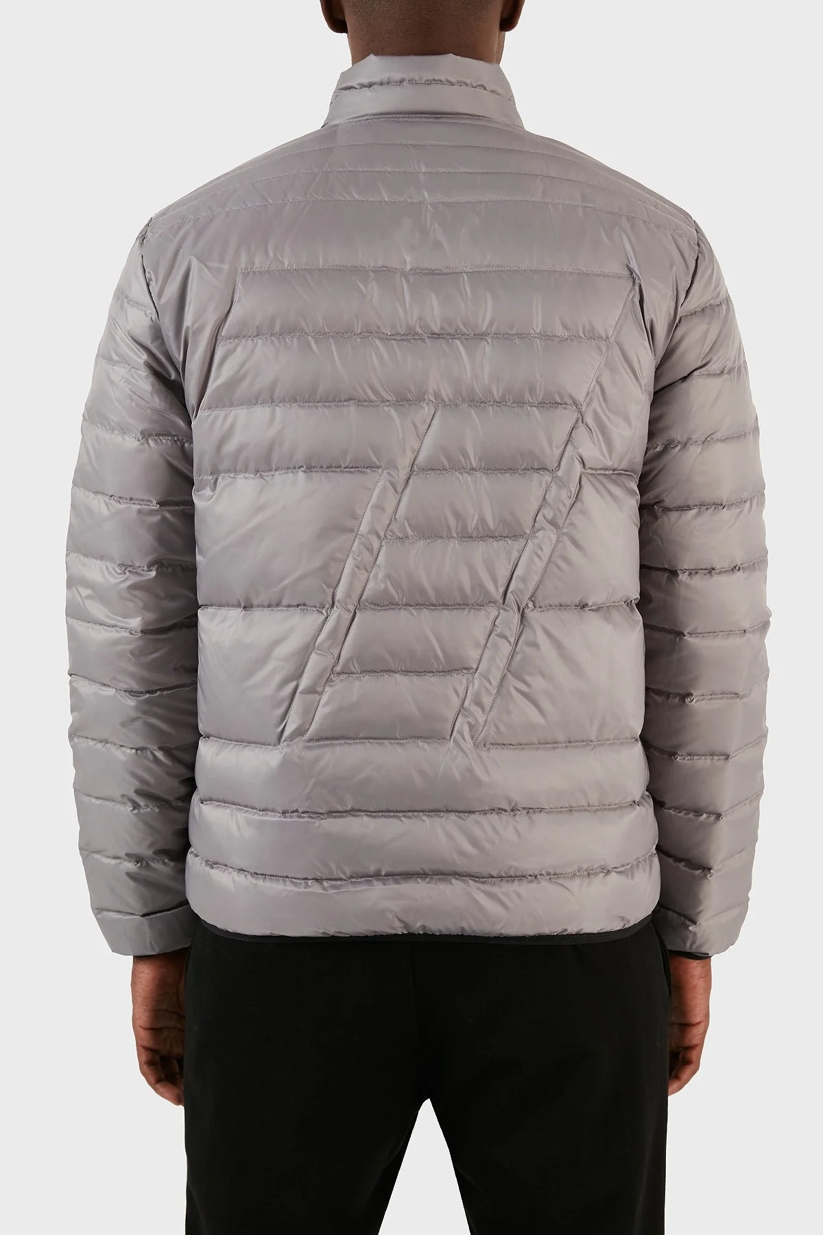 EA7 Regular Fit Kuş Tüyü Dolgulu Dik Yaka Erkek Mont 6RPB14 PN5ZZ 1920 GRİ - 2