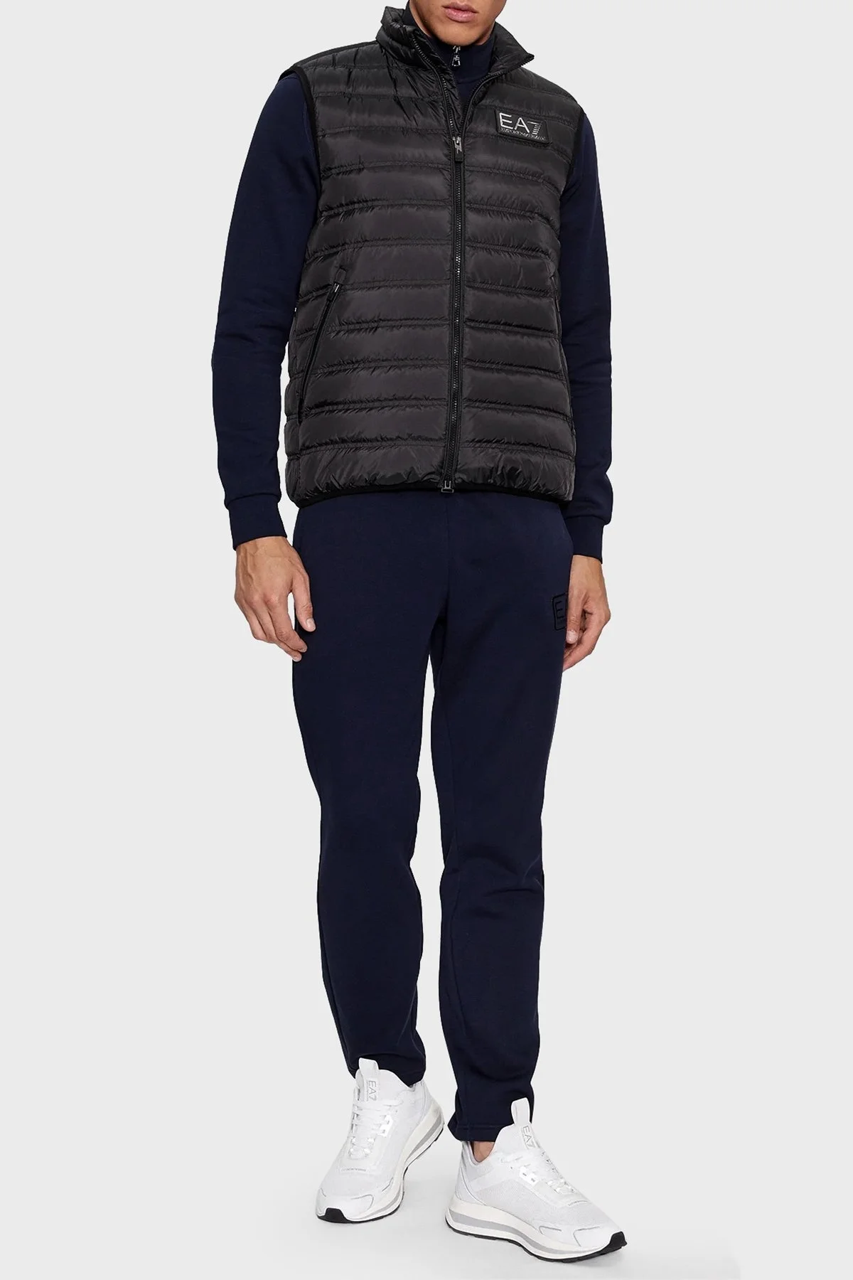 EA7 Regular Fit Kuş Tüyü Dolgulu Şişme Erkek Yelek 6RPQ02 PN5ZZ 1200 SİYAH - 3