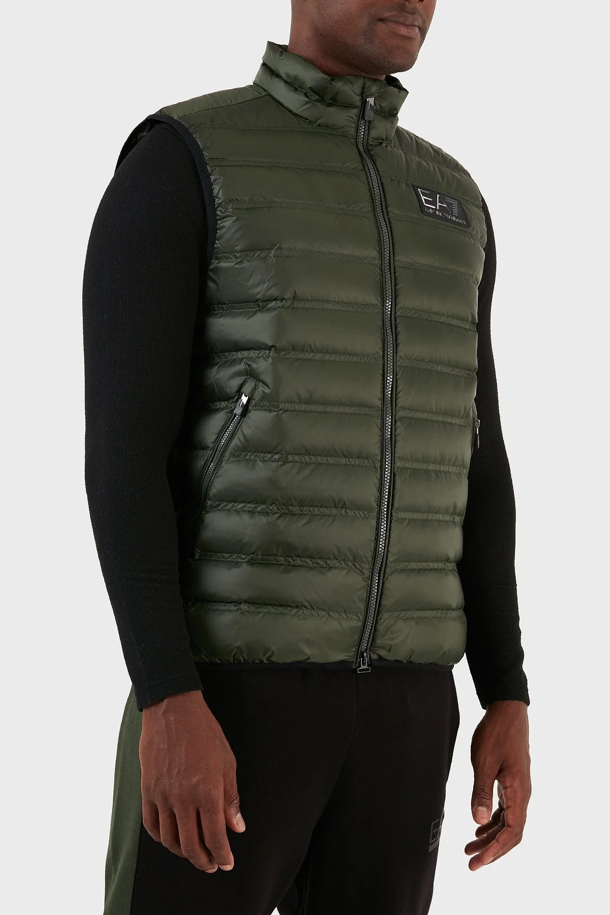 EA7 Regular Fit Kuş Tüyü Dolgulu Şişme Erkek Yelek 6RPQ02 PN5ZZ 1845 HAKİ - 2