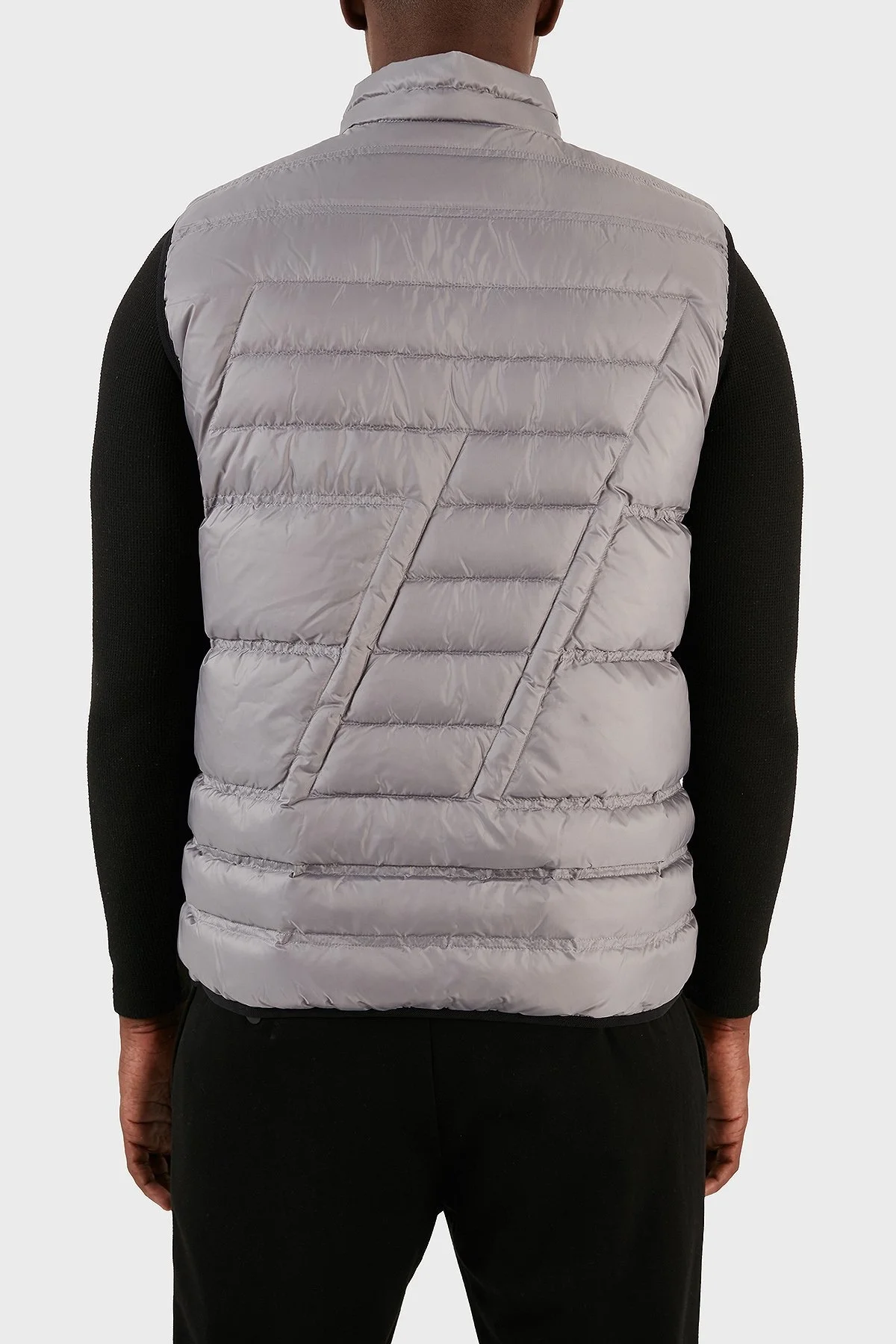 EA7 Regular Fit Kuş Tüyü Dolgulu Şişme Erkek Yelek 6RPQ02 PN5ZZ 1920 GRİ - 3