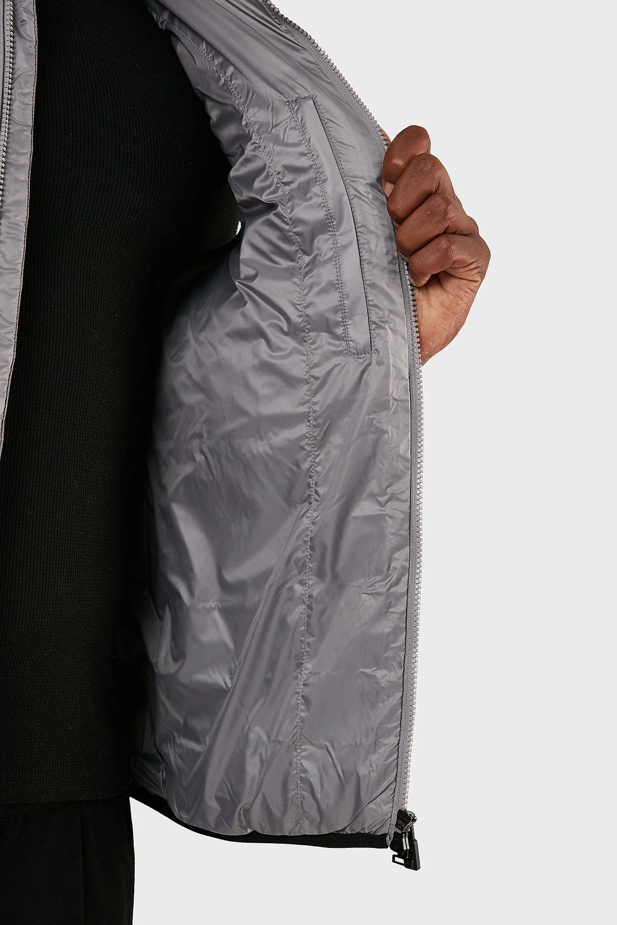 EA7 Regular Fit Kuş Tüyü Dolgulu Şişme Erkek Yelek 6RPQ02 PN5ZZ 1920 GRİ - 5