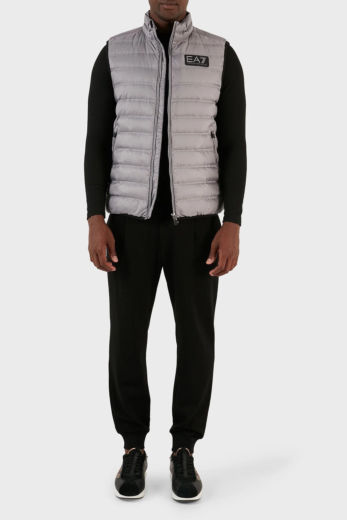 EA7 Regular Fit Kuş Tüyü Dolgulu Şişme Erkek Yelek 6RPQ02 PN5ZZ 1920 GRİ - 6