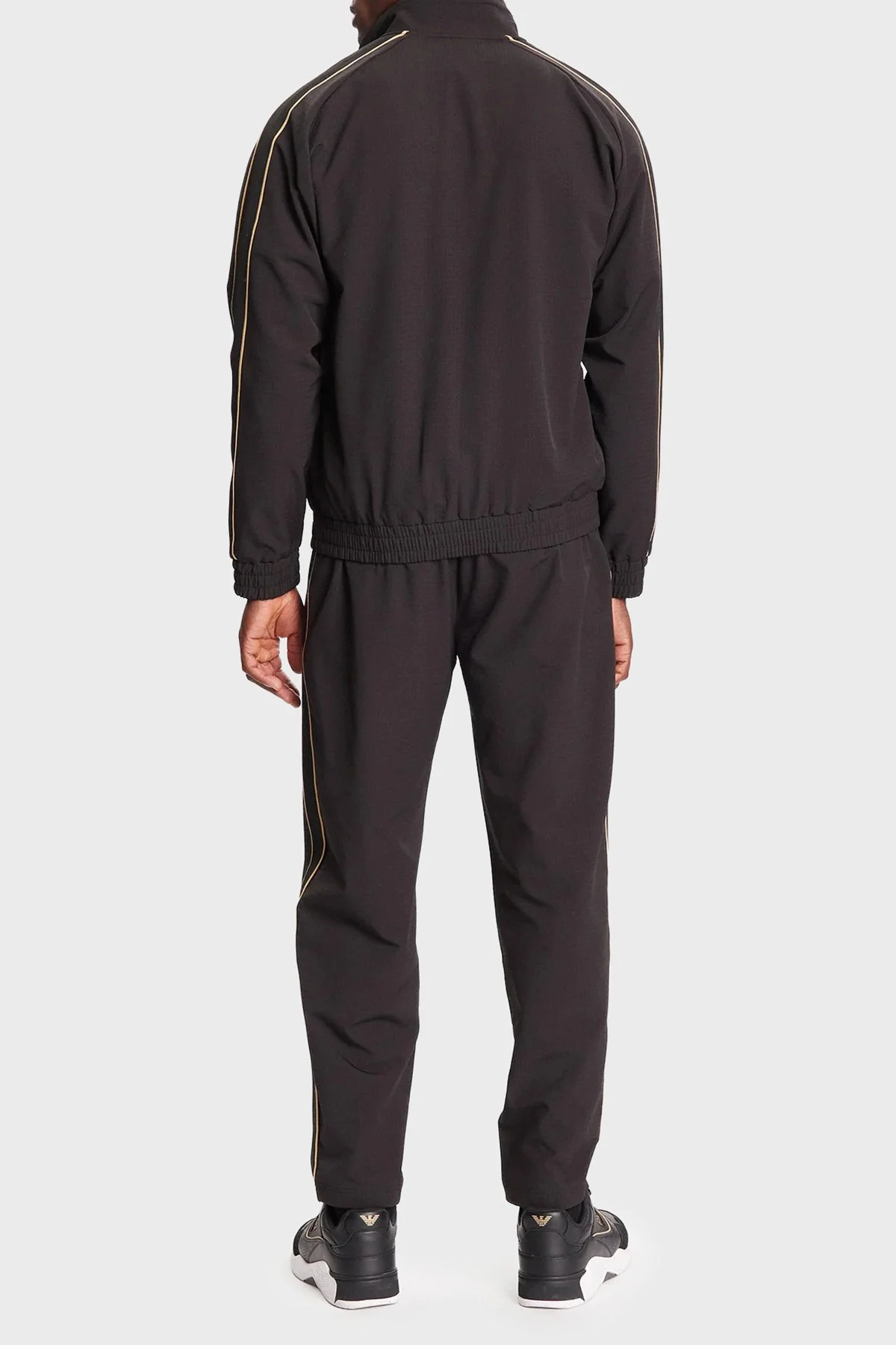 EA7 Regular Fit Logolu Düz Paça Erkek Eşofman Takımı 7M000785 AF16945 UC001 SİYAH - 2