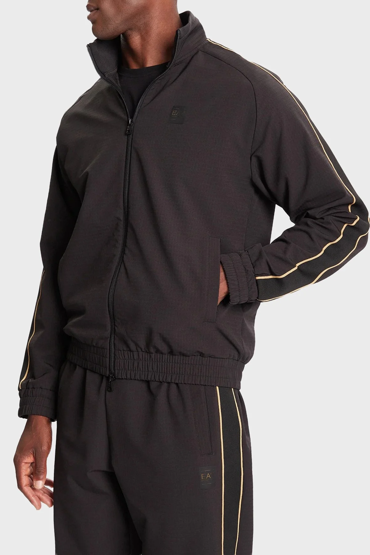 EA7 Regular Fit Logolu Düz Paça Erkek Eşofman Takımı 7M000785 AF16945 UC001 SİYAH - 3