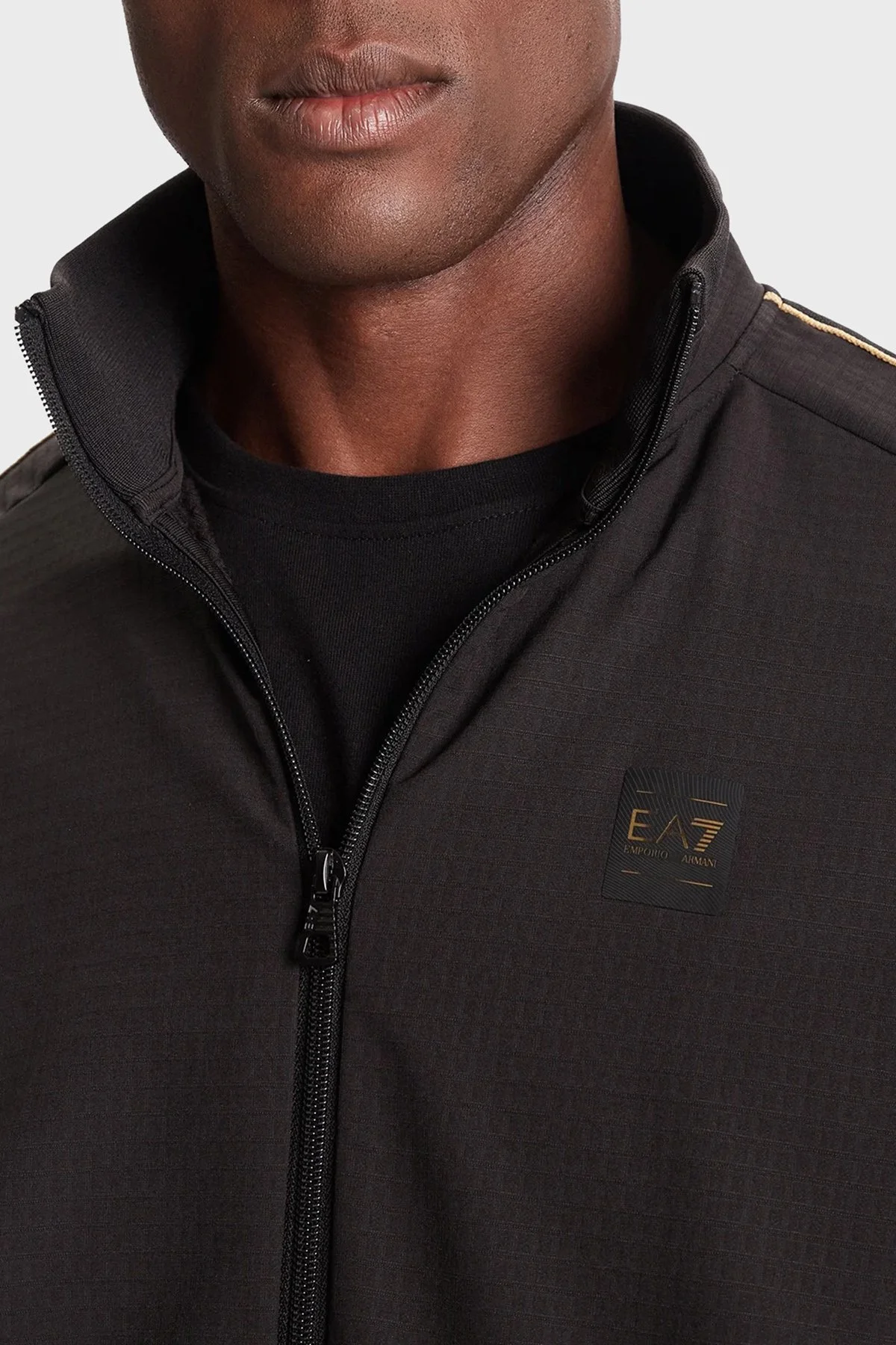 EA7 Regular Fit Logolu Düz Paça Erkek Eşofman Takımı 7M000785 AF16945 UC001 SİYAH - 5