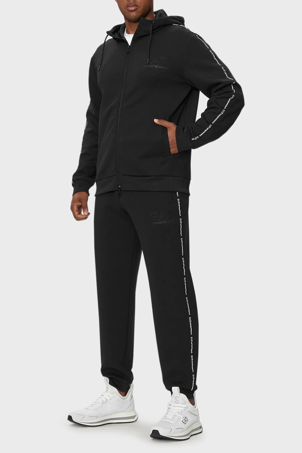 EA7 Regular Fit Logolu Spor Erkek Pantolon 6DPP95 PJZZZ 1200 SİYAH - 7