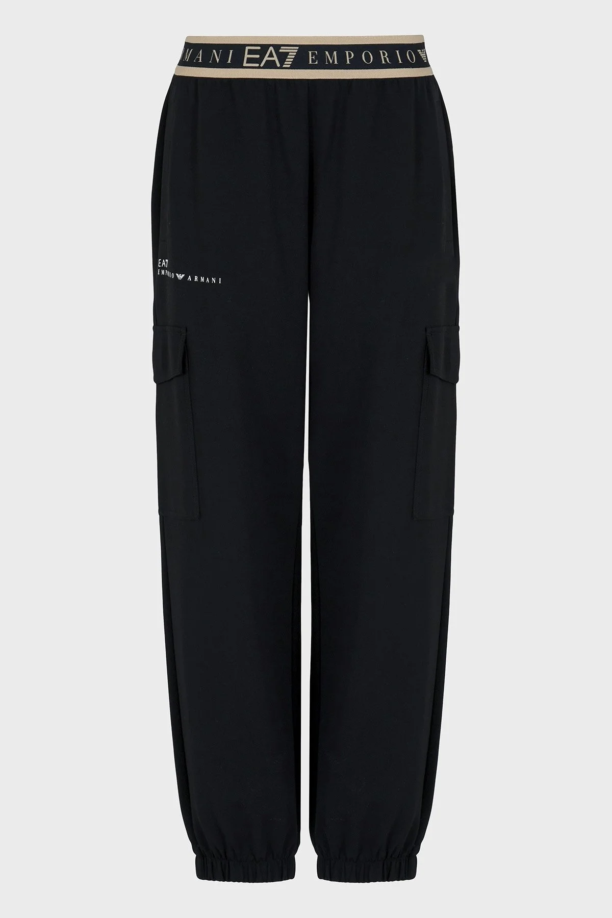 EA7 Regular Fit Normal Bel Ribanalı Paça Logolu Jogger Bayan Pantolon 7W000282 AF12501 UC001 SİYAH - 5