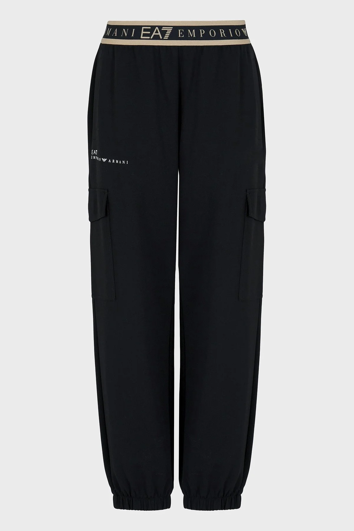 EA7 Regular Fit Normal Bel Ribanalı Paça Logolu Jogger Kadın Pantolon 7W000282 AF12501 UC001 SİYAH - 5