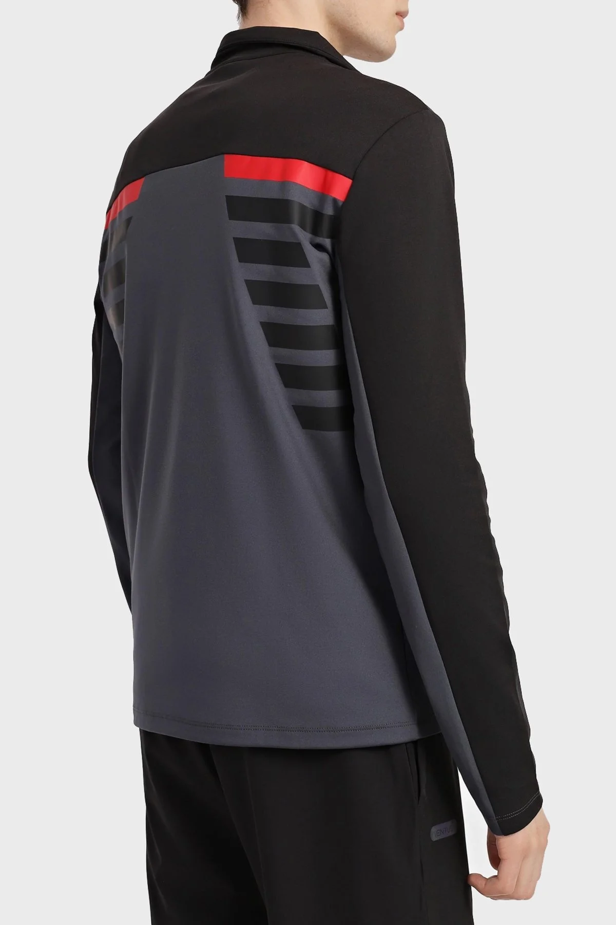 EA7 Regular Fit Yarım Fermuarlı Dik Yaka Kışlık Erkek Sweat 6LPMD1 PJKAZ 1957 SİYAH-LACİVERT - 2