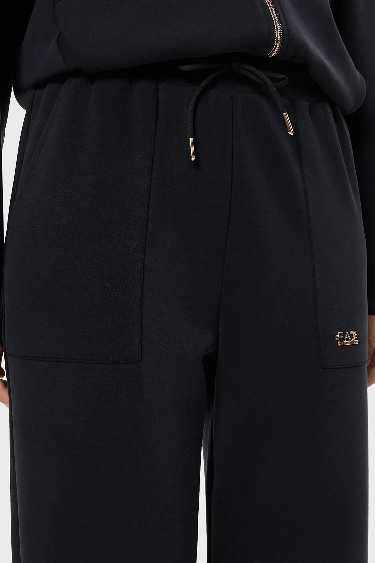 EA7 Relaxed Fit Cepli Jogger Kadın Pantolon 6DTP61 TJZBZ 0210 SİYAH - 4
