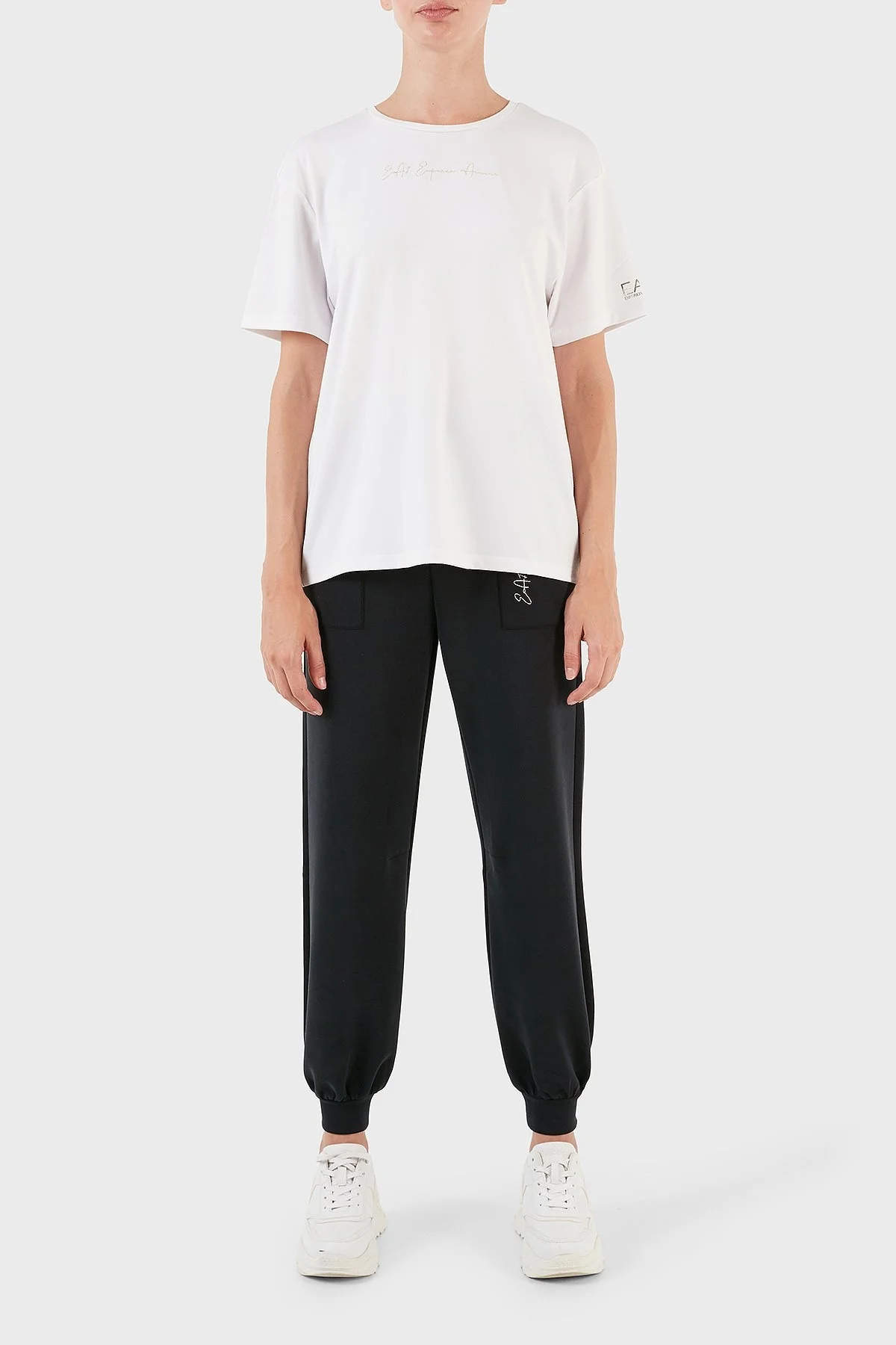 EA7 Relaxed Fit Jogger Spor Bayan Pantolon 6RTP54 TJDCZ 1200 SİYAH - 1