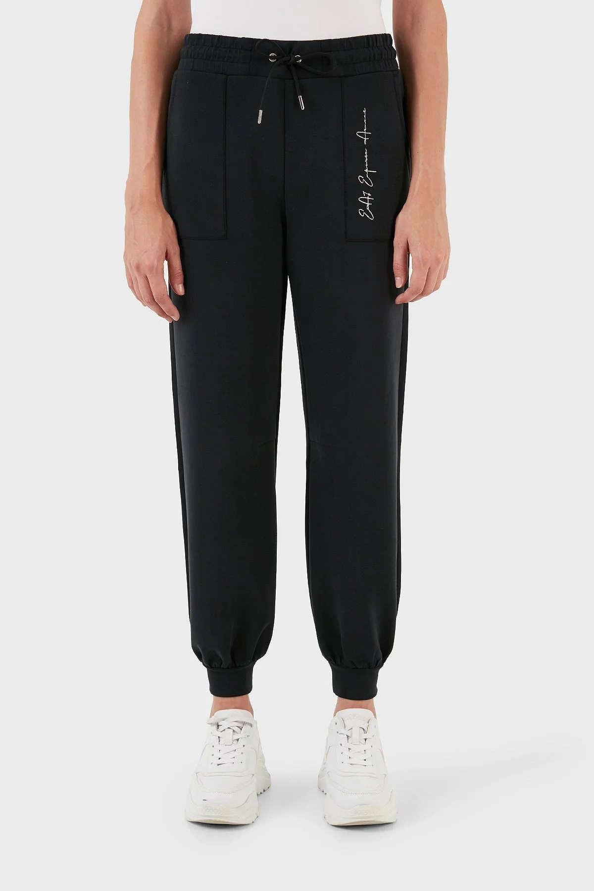 EA7 Relaxed Fit Jogger Spor Bayan Pantolon 6RTP54 TJDCZ 1200 SİYAH - 2