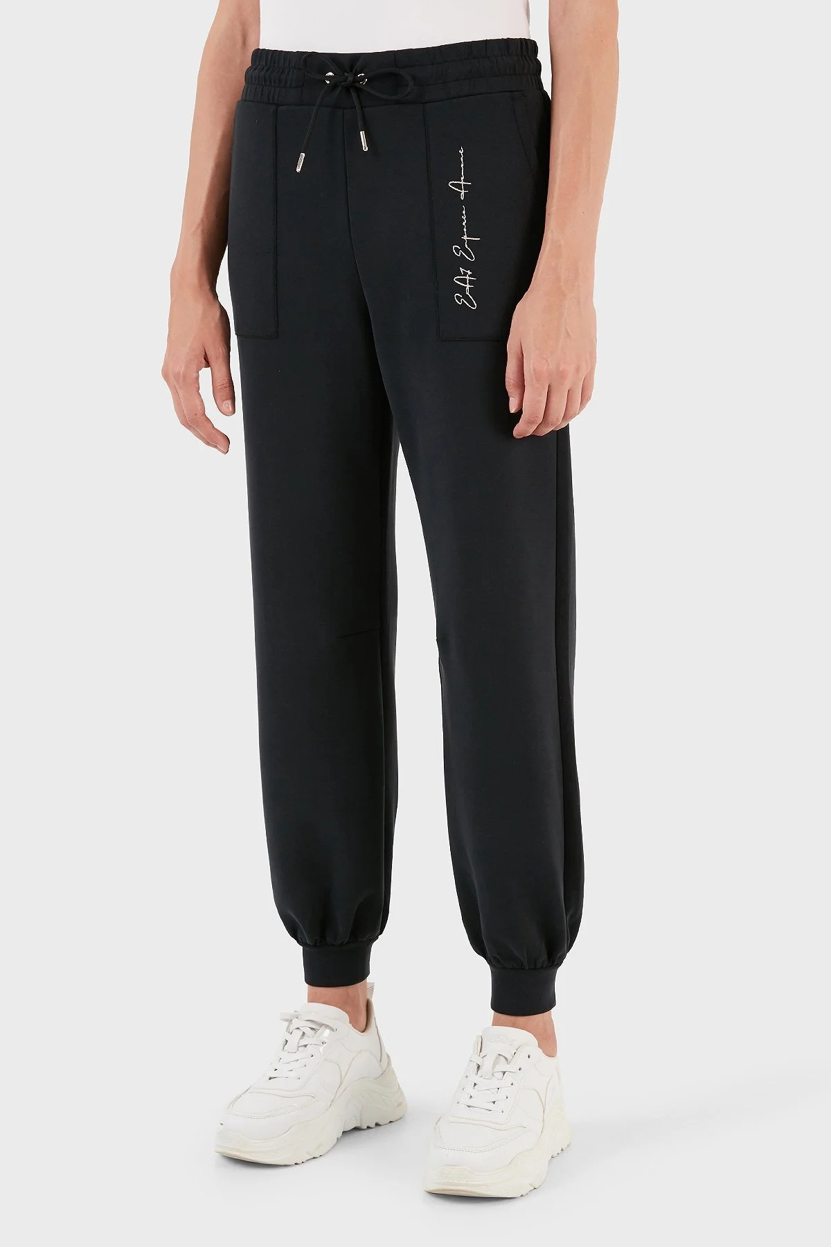 EA7 Relaxed Fit Jogger Spor Bayan Pantolon 6RTP54 TJDCZ 1200 SİYAH - 3