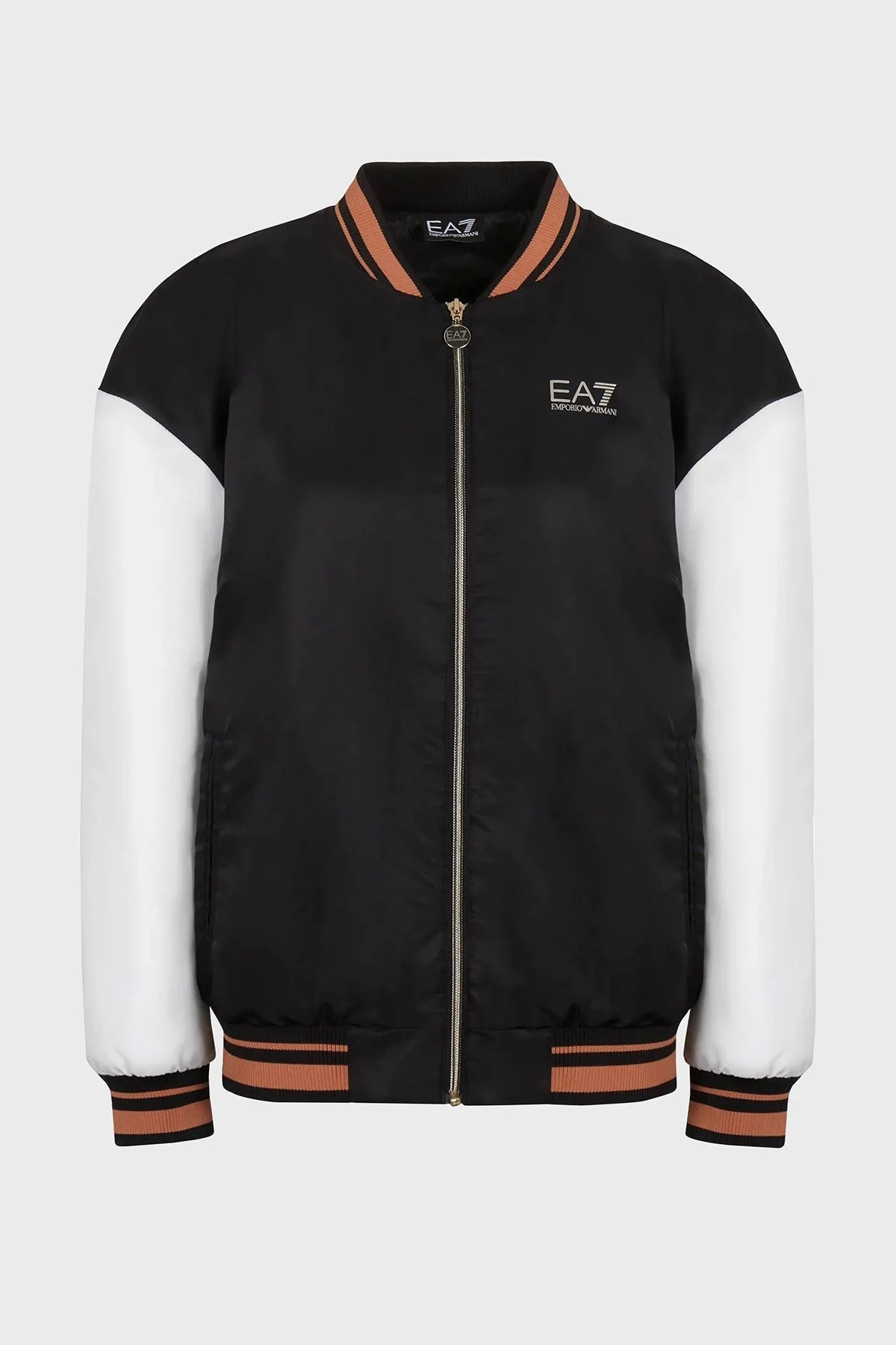EA7 Relaxed Fit Kolej Yaka Bomber Bayan Ceket 6RTB33 TNCWZ 1200 SİYAH - 5