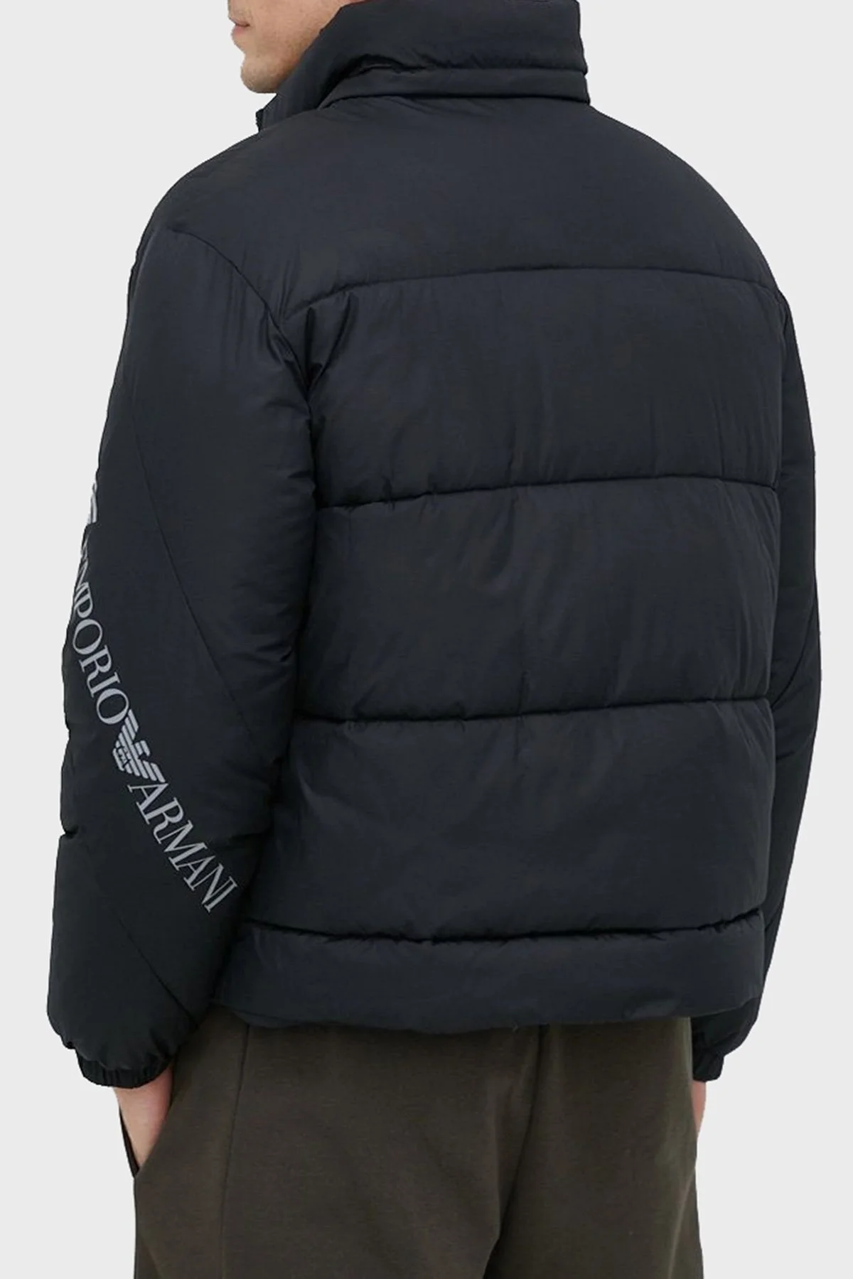 EA7 Rüzgar Geçirmez Çıkarılabilir Kapüşonlu Şişme Erkek Mont 6LPK03 PNADZ 1200 SİYAH - 7