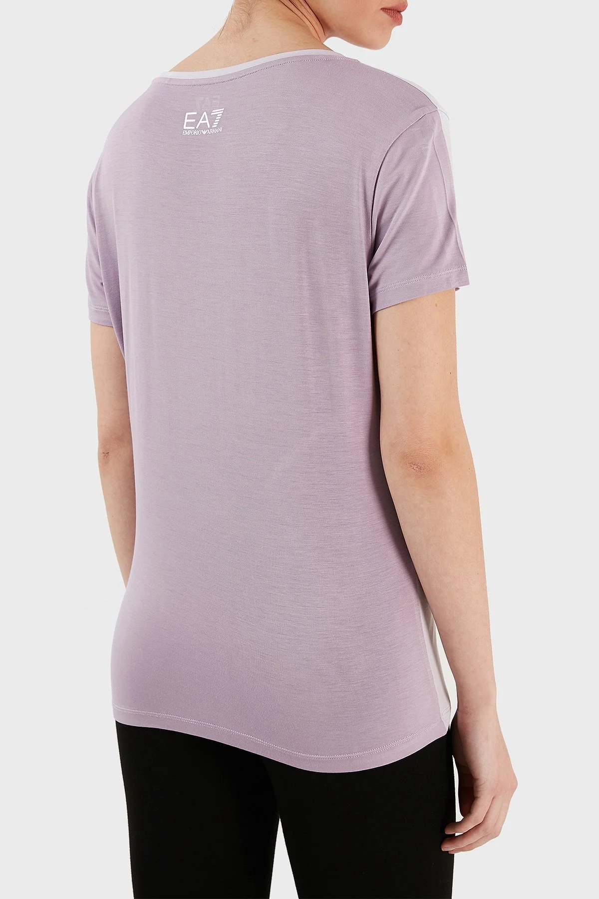 EA7 Slim Fit Bisiklet Yaka Bayan T Shirt 3RTT21 TJKMZ 1361 LİLA - 5