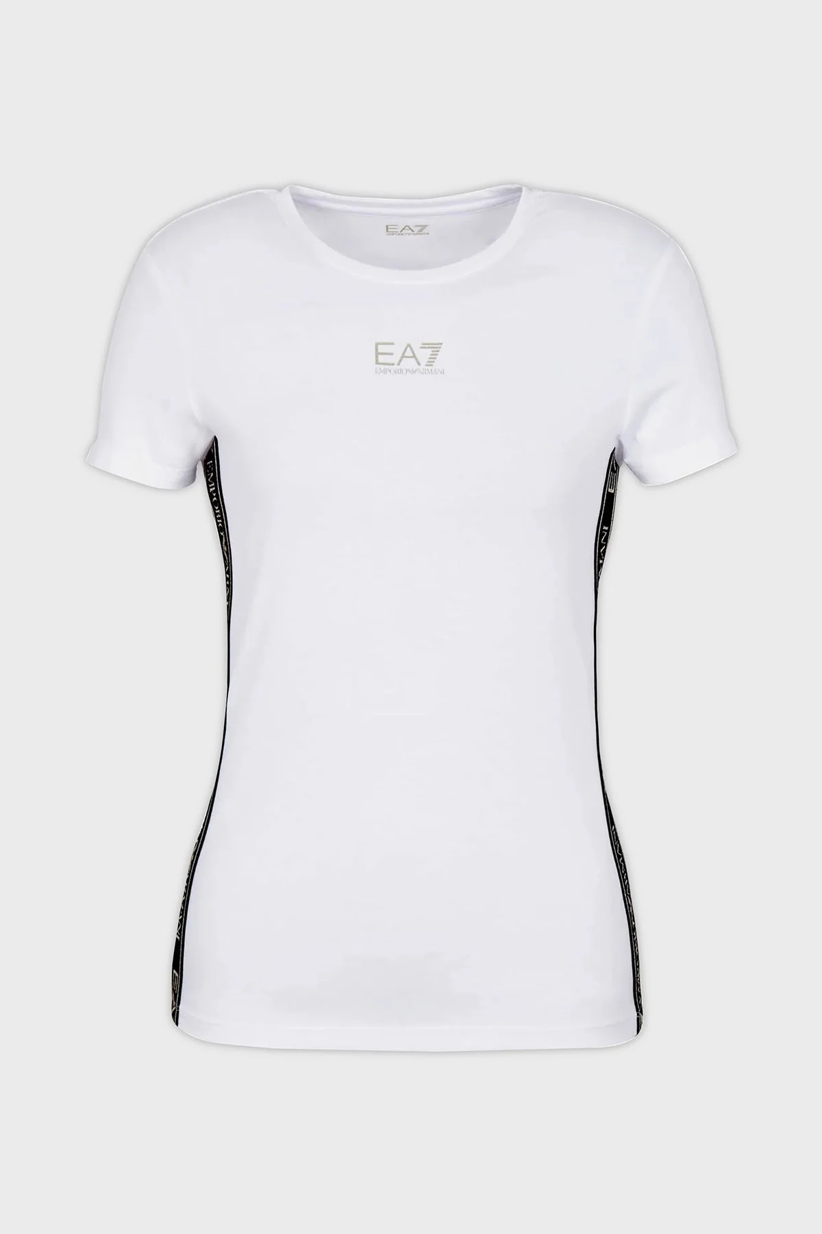 EA7 Slim Fit Bisiklet Yaka Bayan T Shirt 6RTT25 TJKUZ 1100 BEYAZ - 4