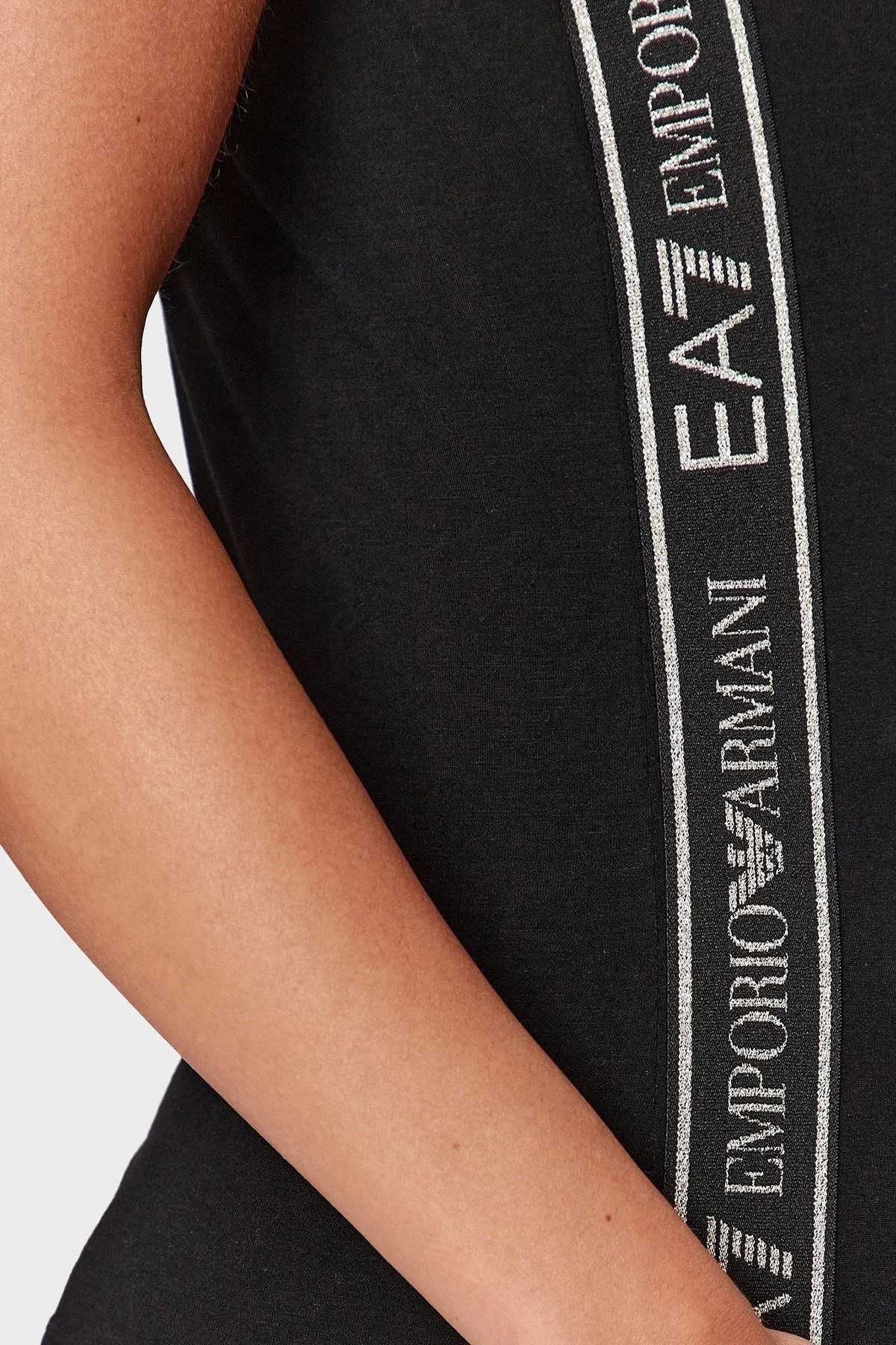 EA7 Slim Fit Bisiklet Yaka Bayan T Shirt 6RTT25 TJKUZ 1200 SİYAH - 5