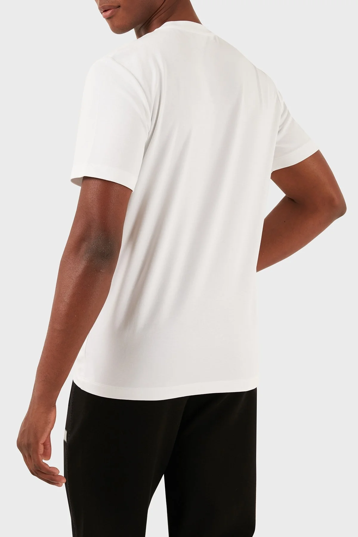 EA7 Slim Fit Bisiklet Yaka Erkek T Shirt 3DPT72 PJUJZ 1100 BEYAZ - 9