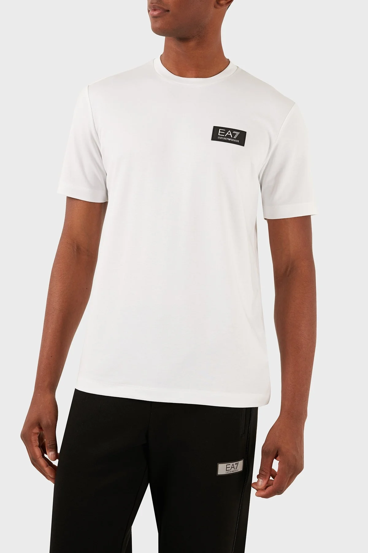 EA7 Slim Fit Bisiklet Yaka Erkek T Shirt 3DPT72 PJUJZ 1100 BEYAZ - 11