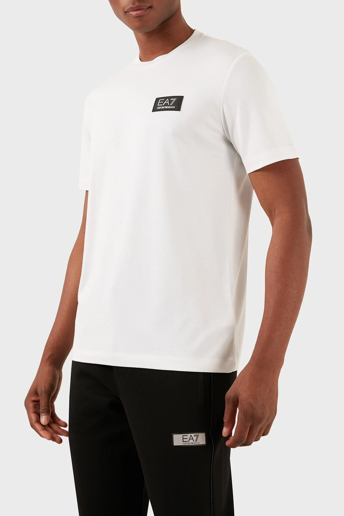 EA7 Slim Fit Bisiklet Yaka Erkek T Shirt 3DPT72 PJUJZ 1100 BEYAZ - 12