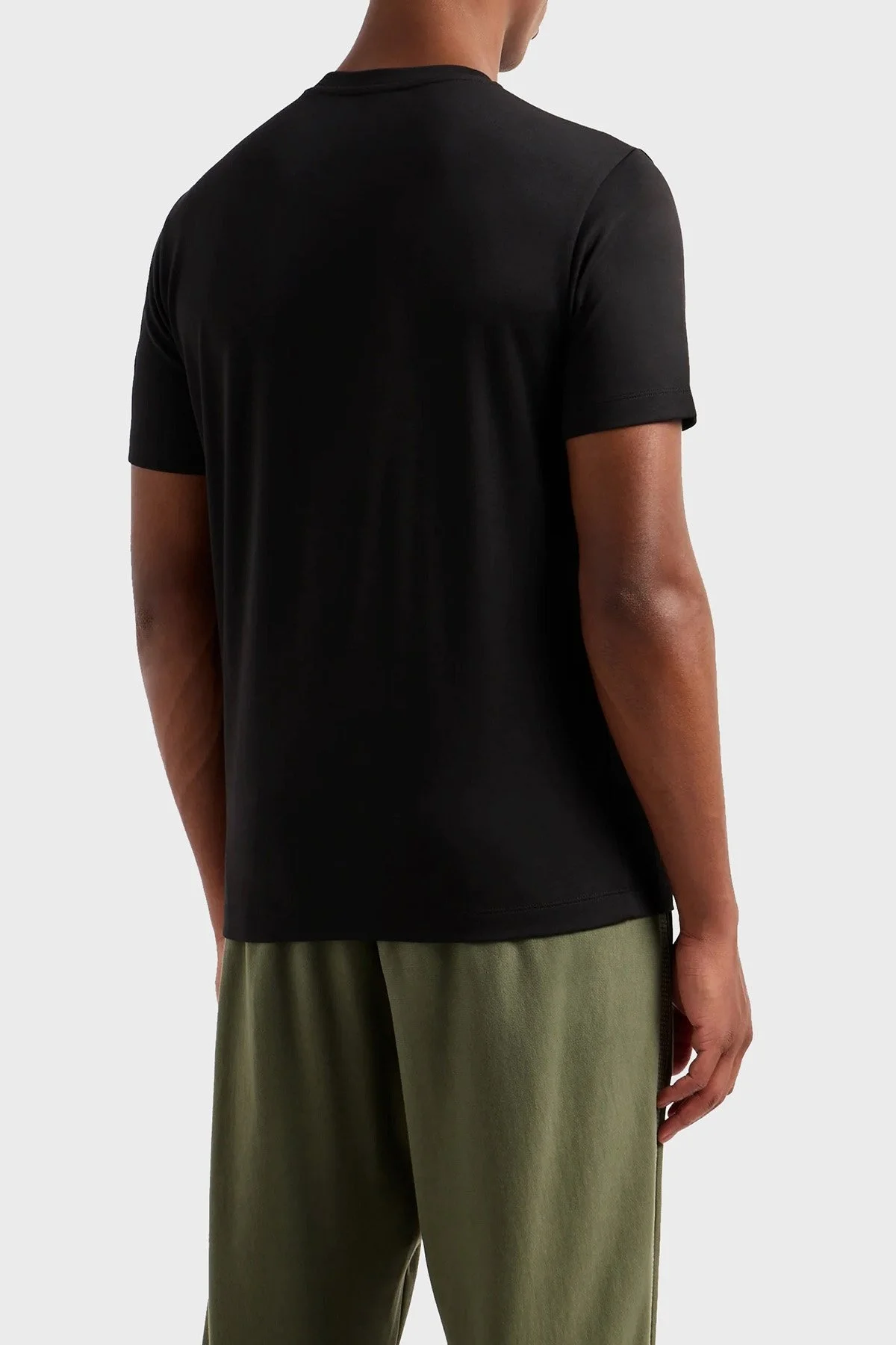 EA7 Slim Fit Bisiklet Yaka Erkek T Shirt 3DPT72 PJUJZ 1200 SİYAH - 3