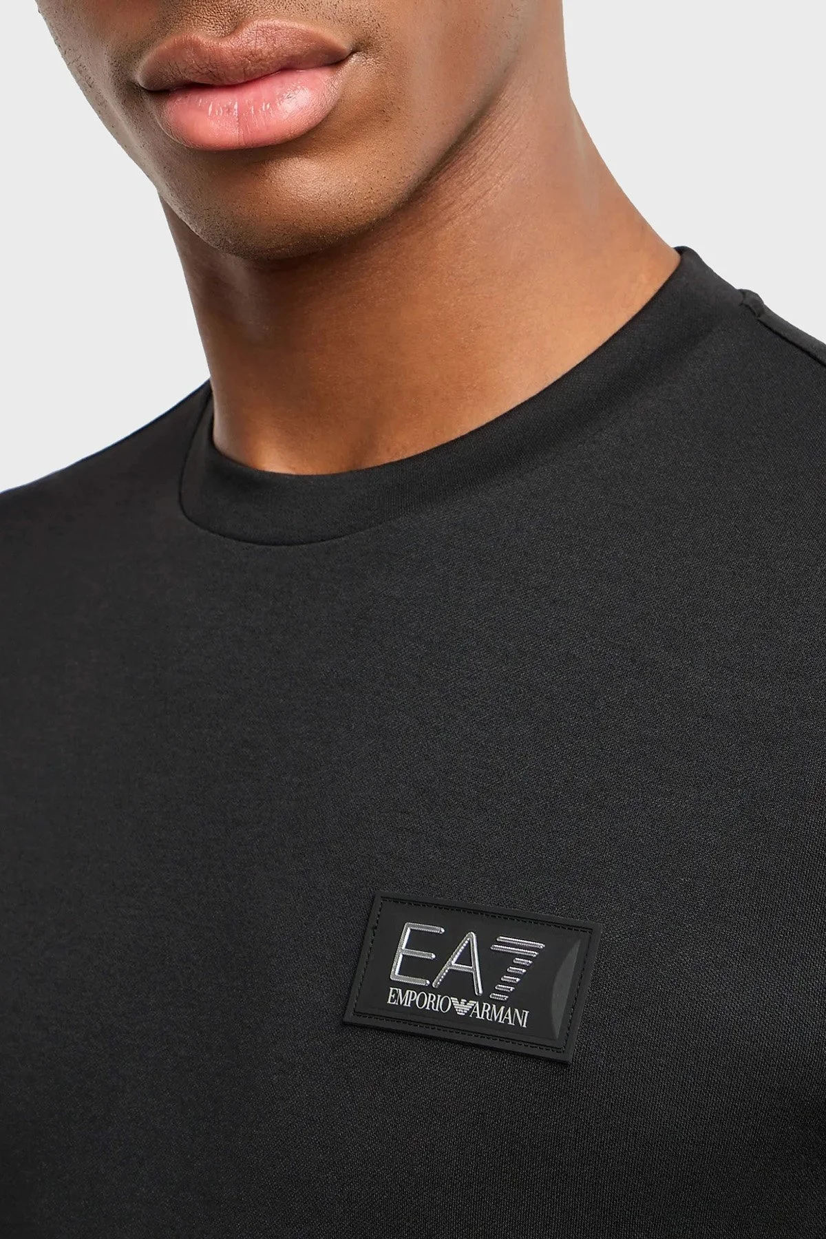 EA7 Slim Fit Bisiklet Yaka Erkek T Shirt 3DPT72 PJUJZ 1200 SİYAH - 4