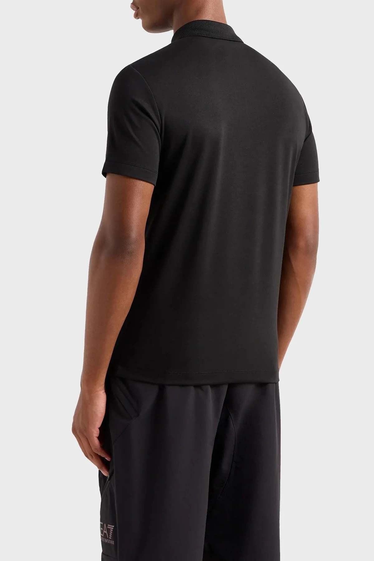EA7 Slim Fit Düğmeli Erkek Polo Yaka T Shirt 3DPF78 PJUJZ 1200 SİYAH - 3