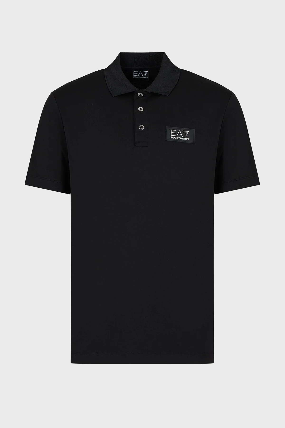EA7 Slim Fit Düğmeli Erkek Polo Yaka T Shirt 3DPF78 PJUJZ 1200 SİYAH - 5