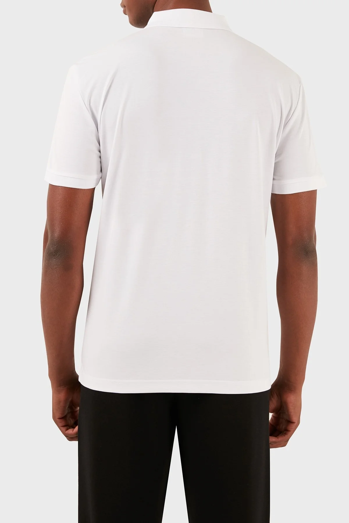 EA7 Slim Fit Fermuarlı Erkek Polo Yaka T Shirt 8NPF13 PJRGZ 1100 BEYAZ - 3