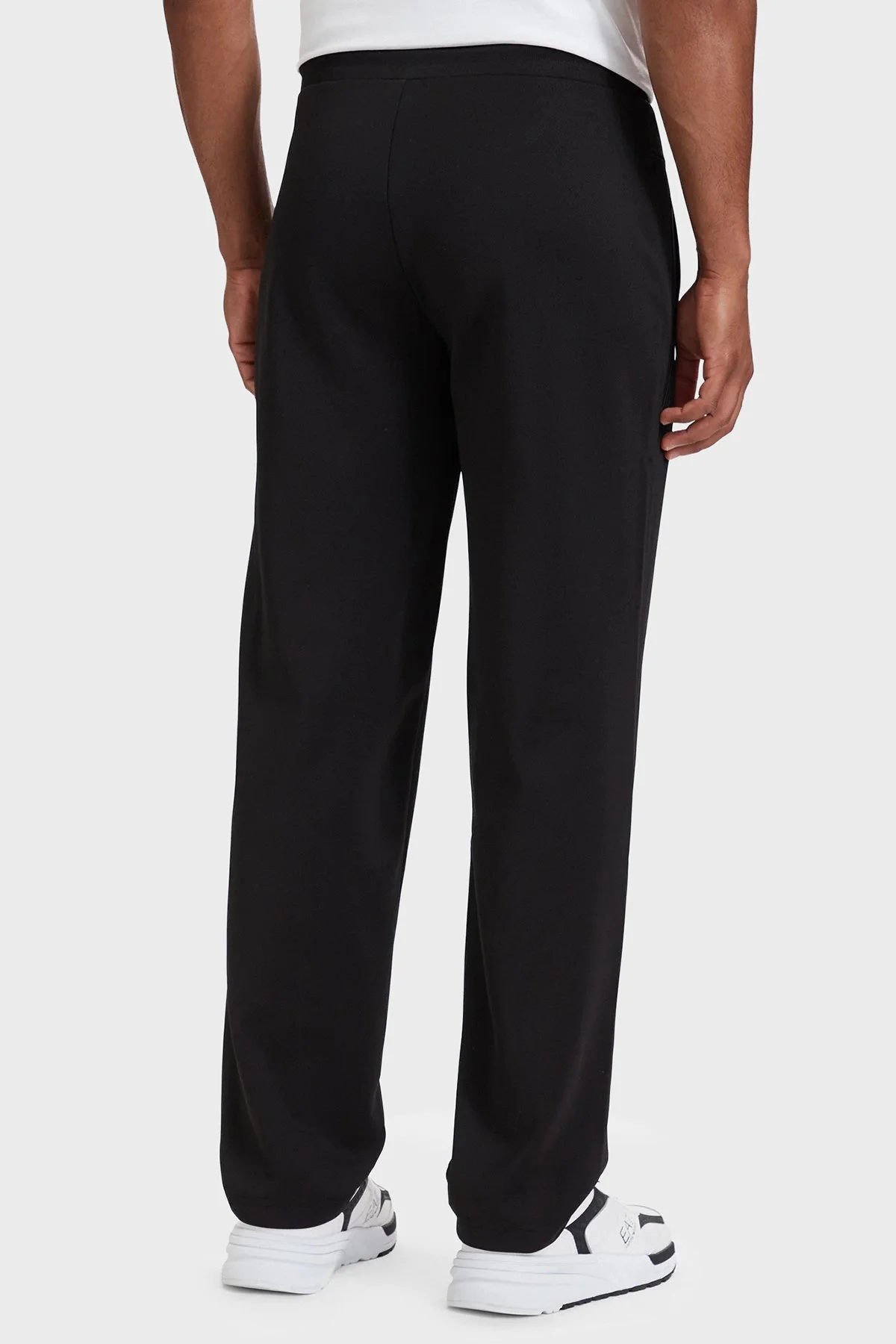 EA7 Slim Fit Lastikli Bel Düz Paça Erkek Pantolon 7M002100 AF27716 UC001 Siyah - 3