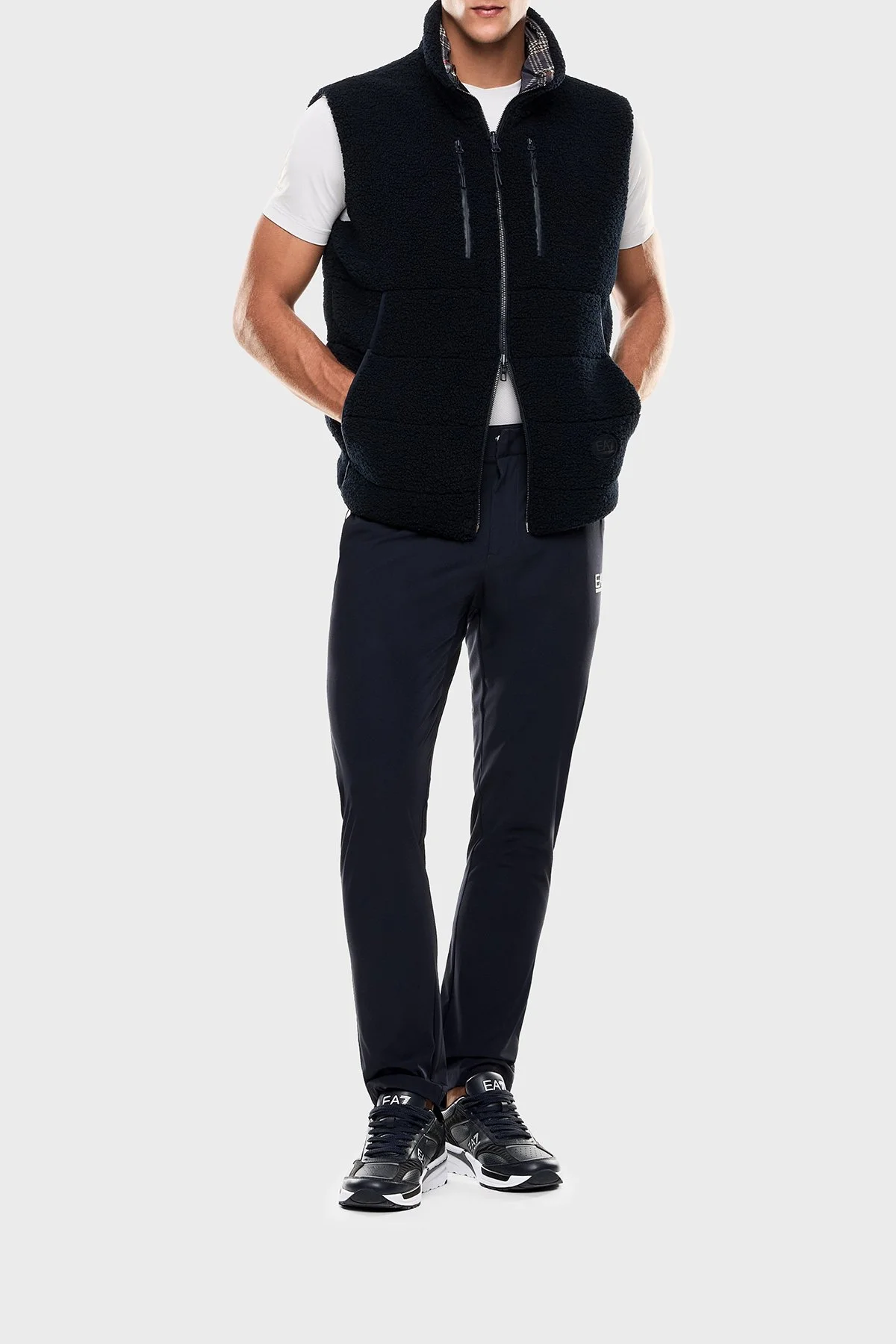 EA7 Slim Fit Logolu Normal Bel Daralan Paça Erkek Pantolon 7M000509 AF14589 UB102 LACİVERT - 2