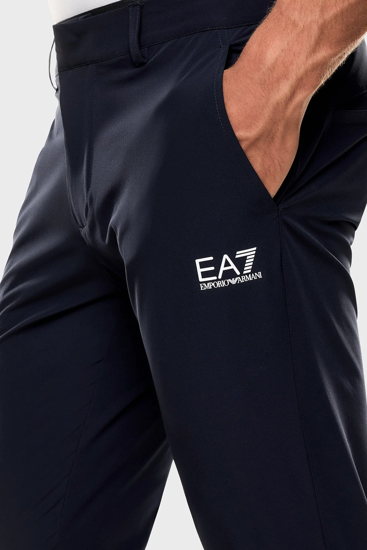 EA7 Slim Fit Logolu Normal Bel Daralan Paça Erkek Pantolon 7M000509 AF14589 UB102 LACİVERT - 4