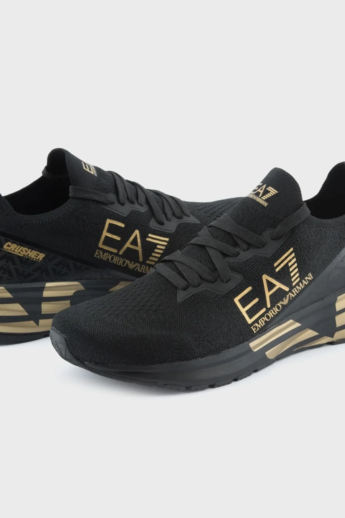 EA7 Sneaker Unisex Ayakkabı X8X095 XK240 M701 SİYAH - 4