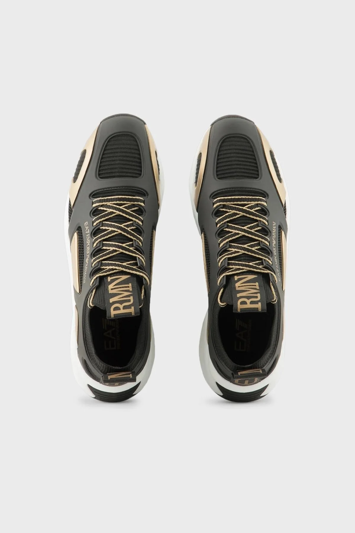 EA7 Sneaker Unisex Ayakkabı X8X174 XK377 M701 SİYAH-GOLD - 9