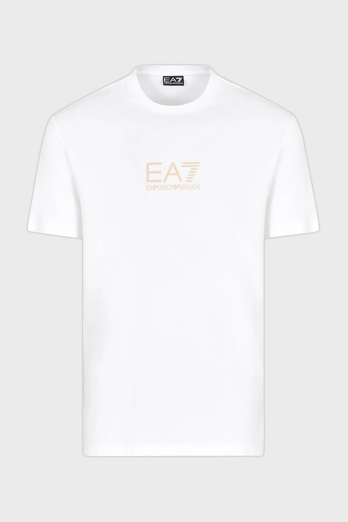 EA7 Streç Logolu Slim Fit Bisiklet Yaka Erkek T Shirt 7M000301 AF13739 U0002 BEYAZ - 5