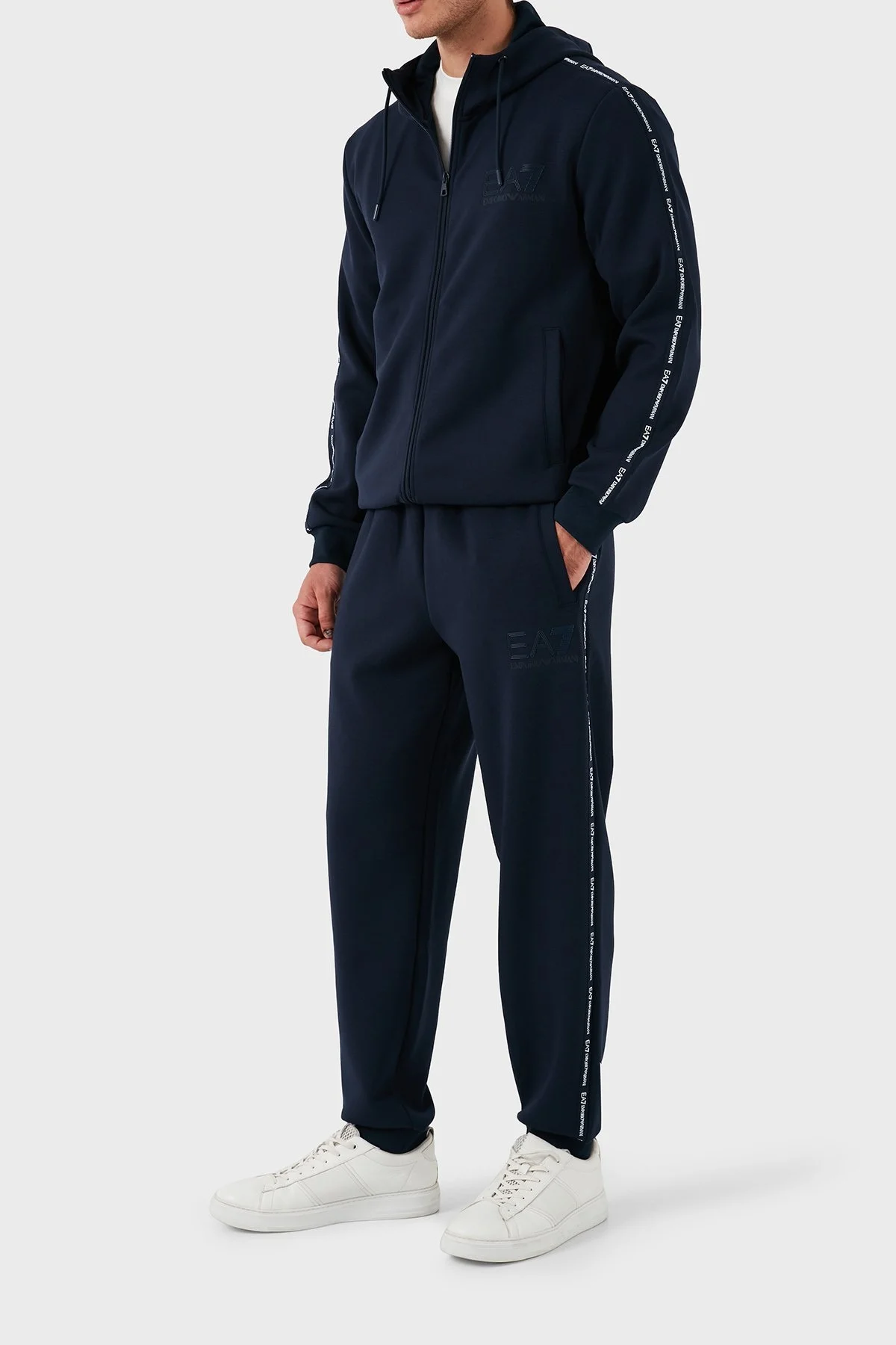 EA7 Streç Logolu Spor Erkek Pantolon 6DPP95 PJZZZ 1576 LACİVERT - 2