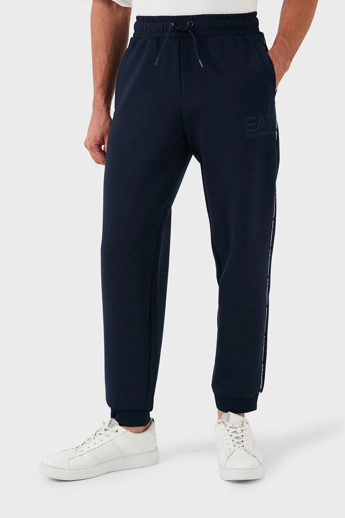 EA7 Streç Logolu Spor Erkek Pantolon 6DPP95 PJZZZ 1576 LACİVERT - 4