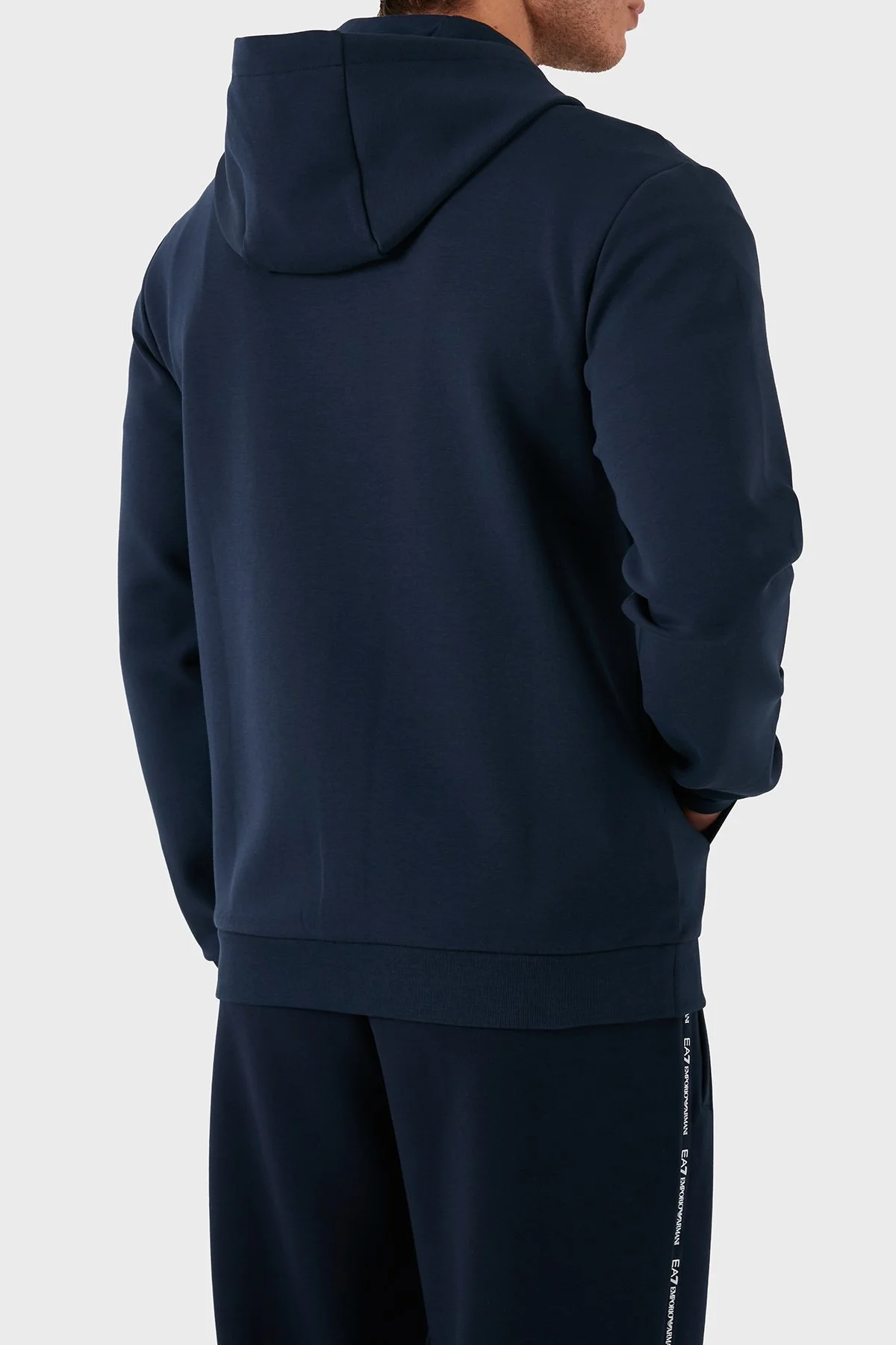 EA7 Streç Pamuklu Kapüşonlu Regular Fit Erkek Sweat 3DPM82 PJUEZ 1554 LACİVERT - 3