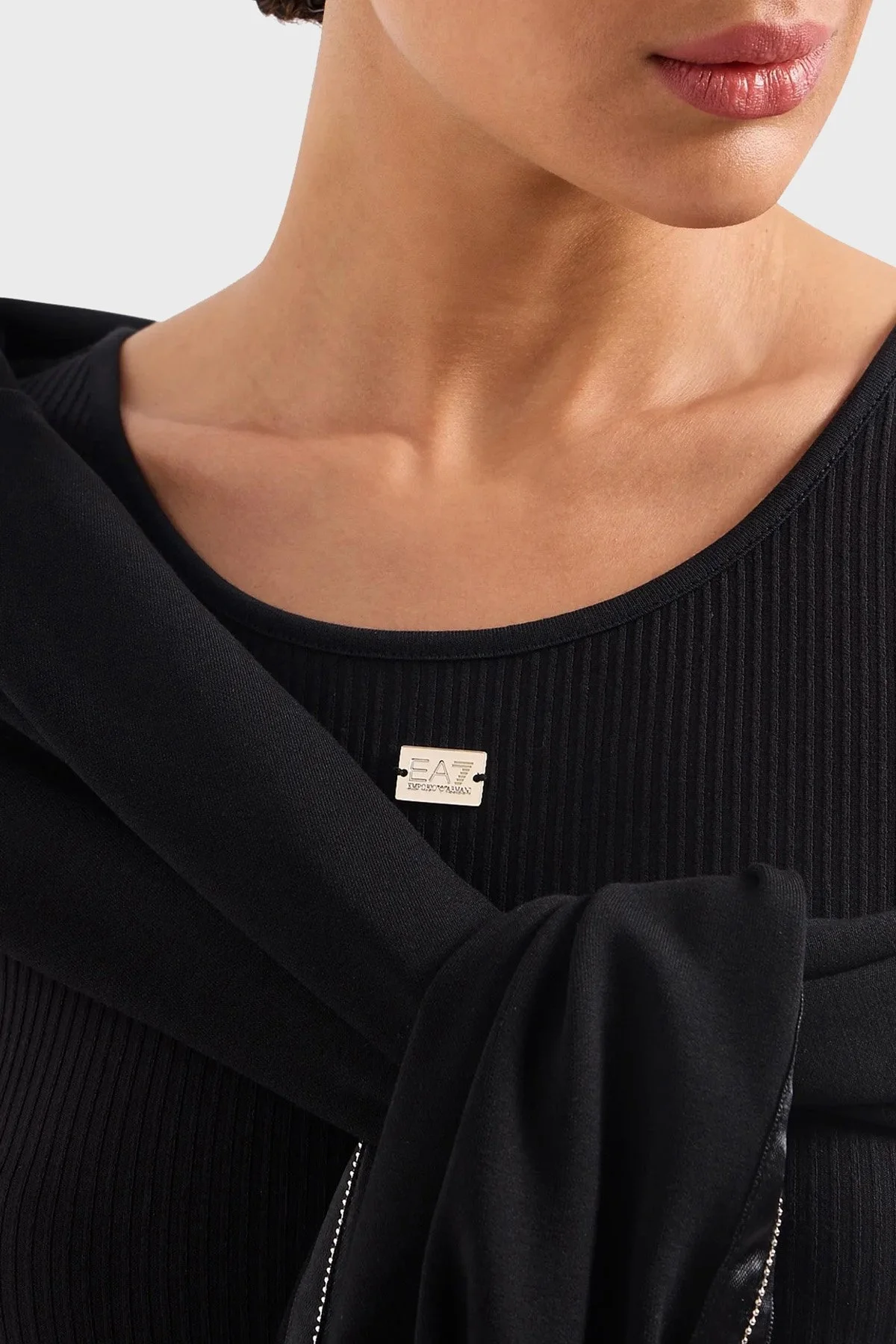 EA7 Streç Pamuklu Regular Fit Alt-Üst Bayan Takım 3DTV54 TJTVZ 1200 SİYAH - 10