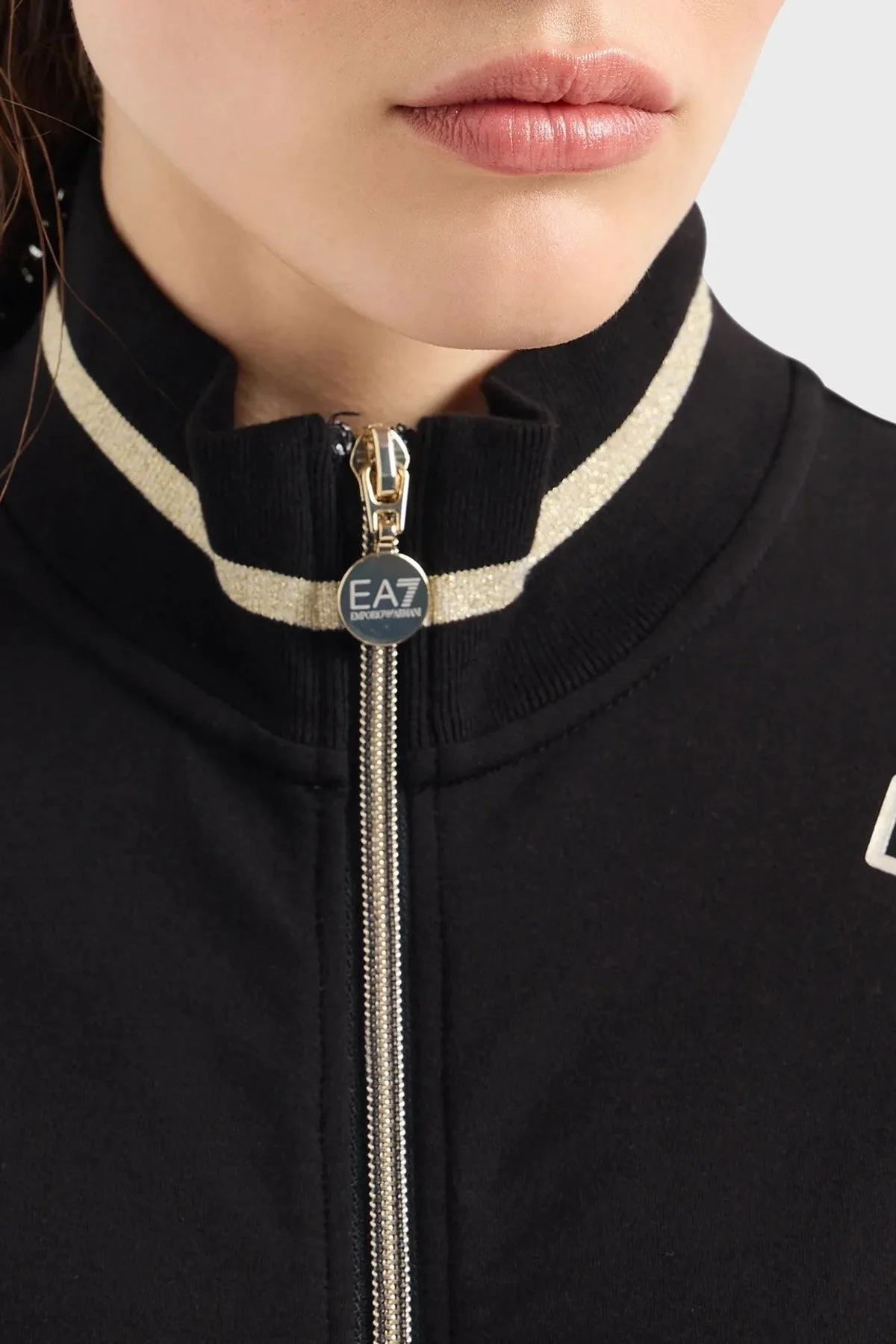 EA7 Streç Pamuklu Regular Fit Bayan Eşofman Takımı 3DTV51 TJTXZ 0200 SİYAH - 4