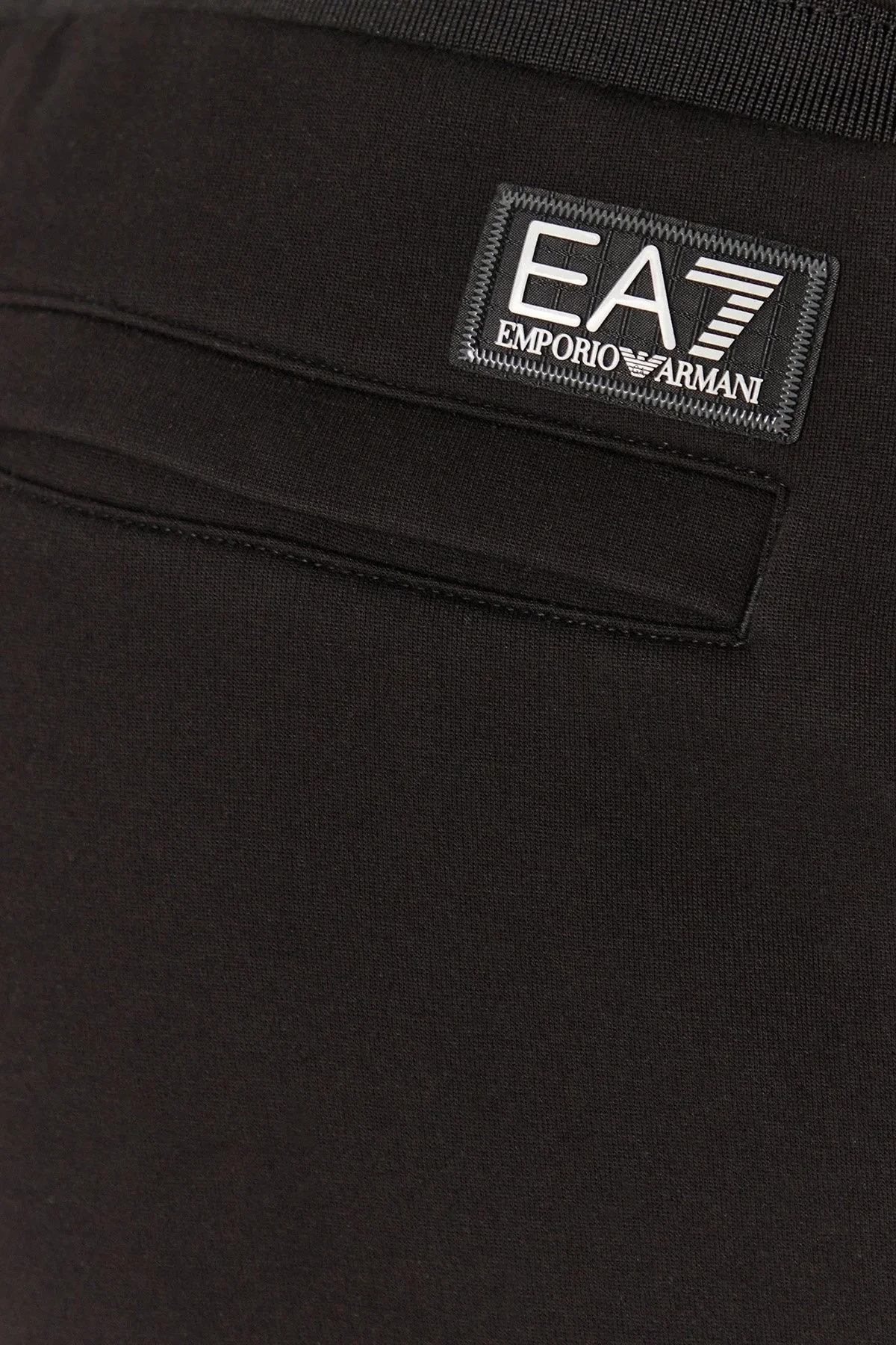 EA7 Streç Pamuklu Regular Fit Yüksek Bel Ribanalı Paça Jogger Erkek Pantolon 7M000144 AF13538 UC001 SİYAH - 5