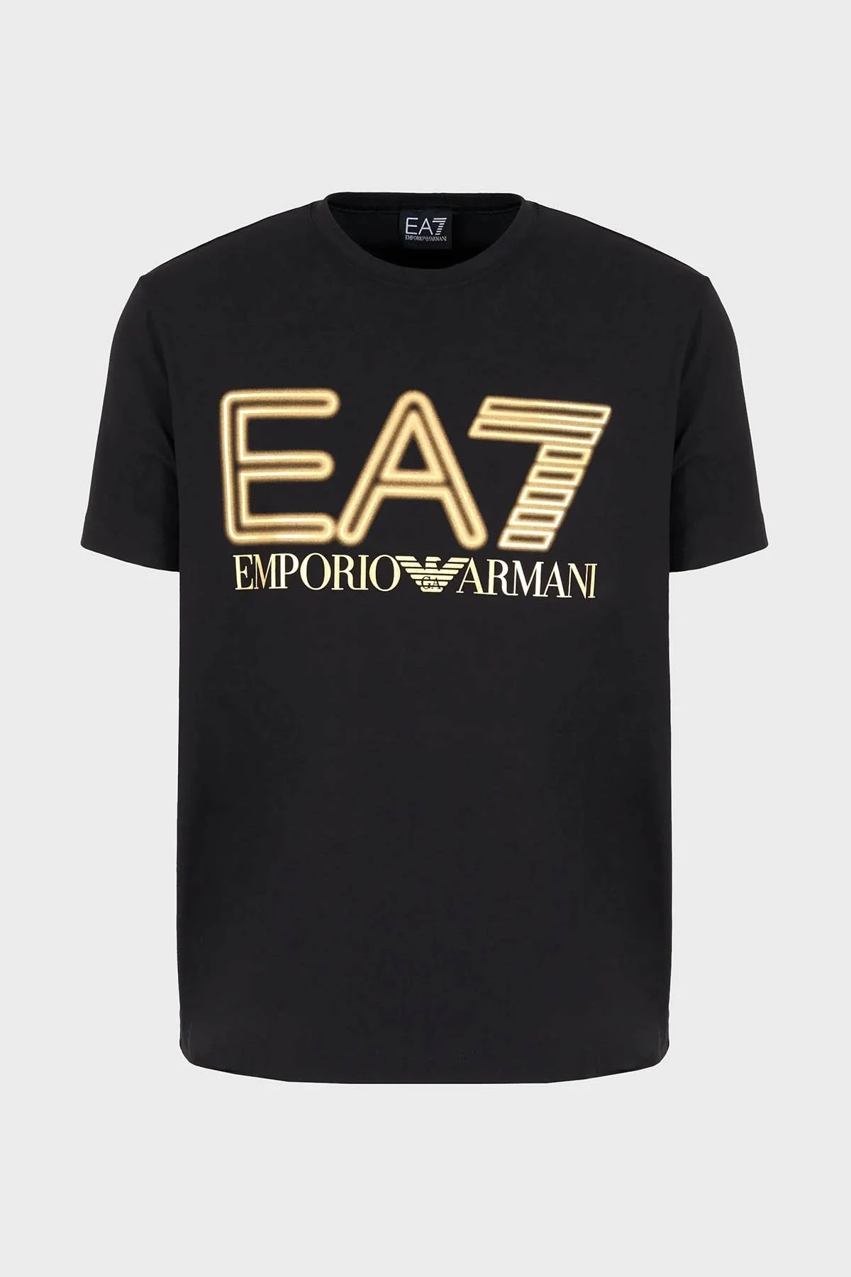 EA7 Streç Pamuklu Slim Fit Bisiklet Yaka Erkek T Shirt 3DPT37 PJMUZ 0208 SİYAH - 9