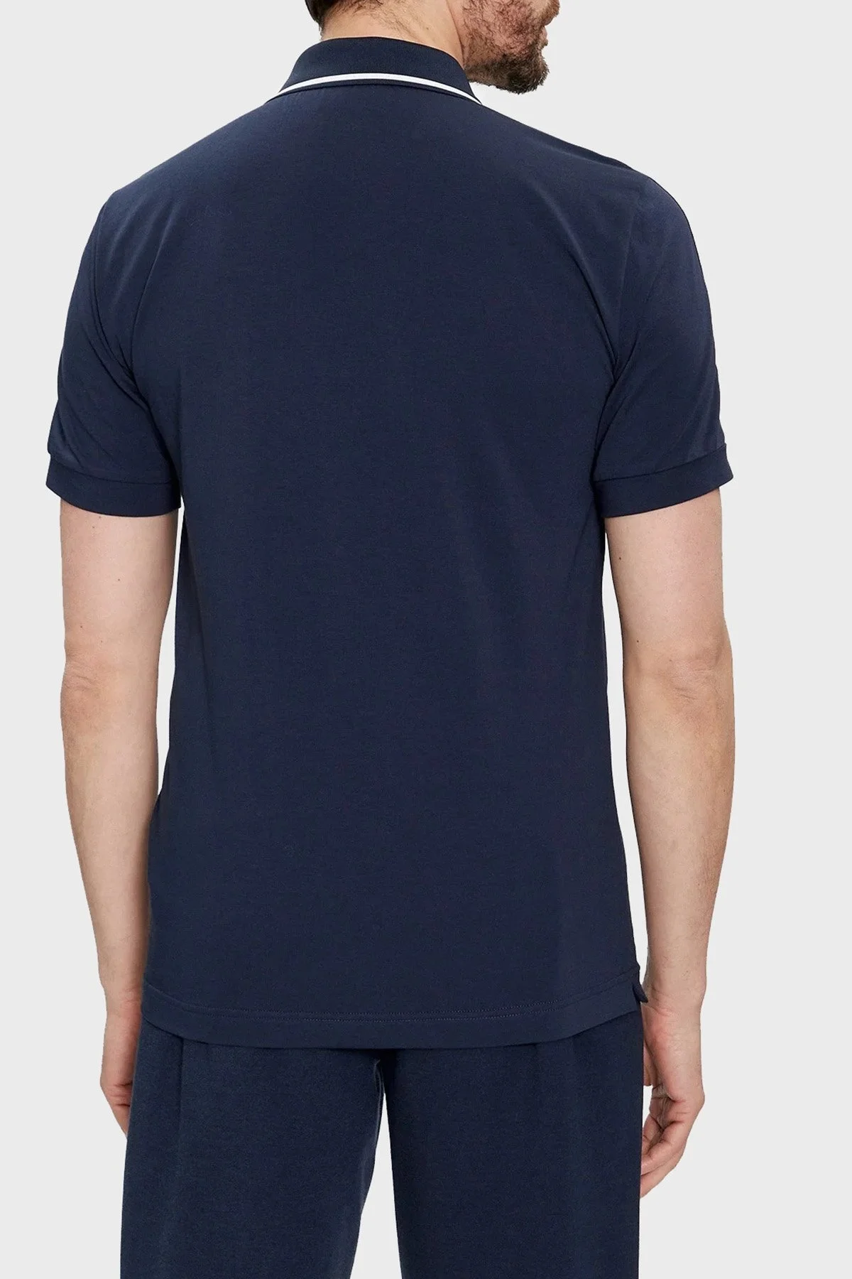 EA7 Streç Pamuklu Slim Fit Erkek Polo Yaka T Shirt 3DPF20 PJ03Z 1554 LACİVERT - 3