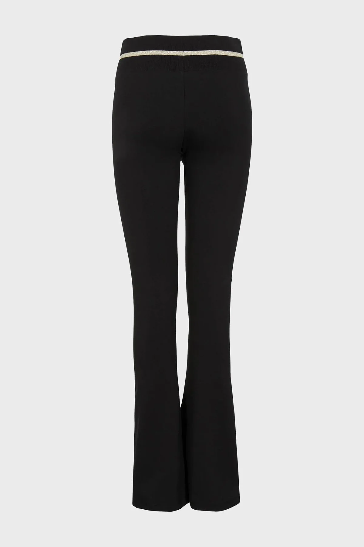 EA7 Streç Pamuklu Yüksek Bel Flare Fit Jarse Bayan Pantolon 8NTP68 TJ01Z 0200 SİYAH - 5