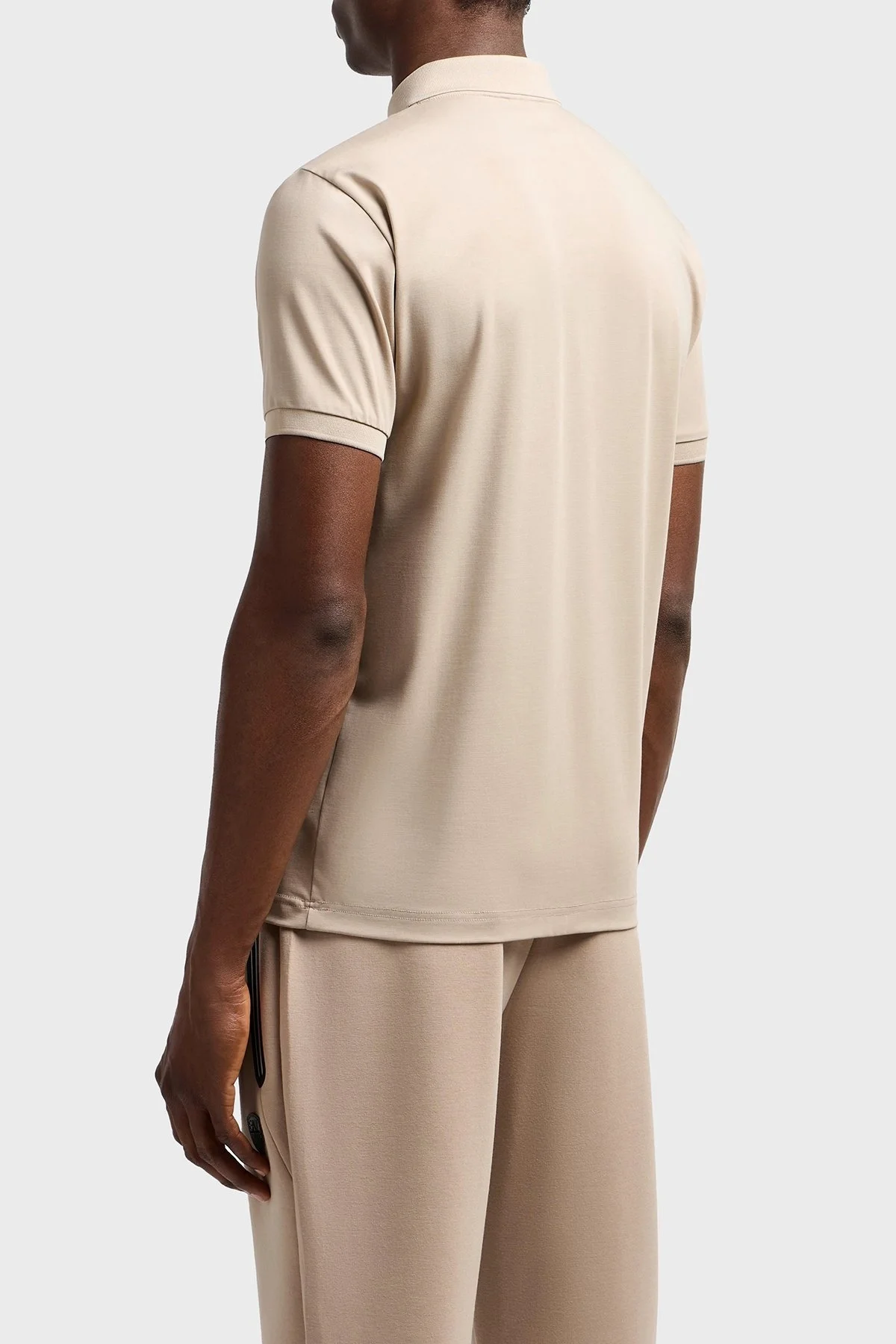 EA7 Streç Slim Fit Fermuarlı Erkek Polo Yaka T Shirt 8NPF13 PJRGZ U6155 BEJ - 3