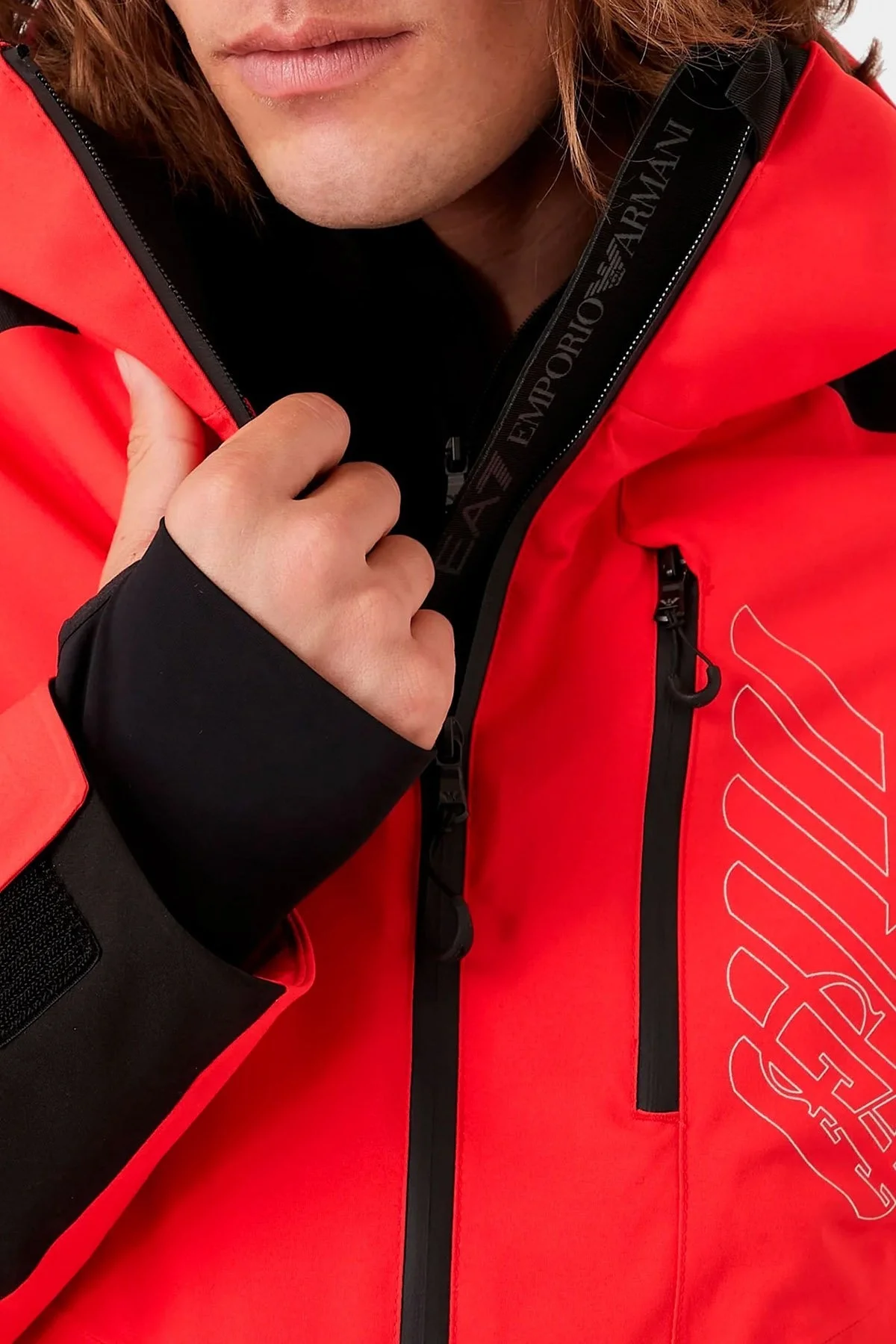 EA7 Su Geçirmez Termal Çıkarılabilir Kapüşonlu Erkek Mont 6LPG08 PN45Z 1465 KIRMIZI - 2
